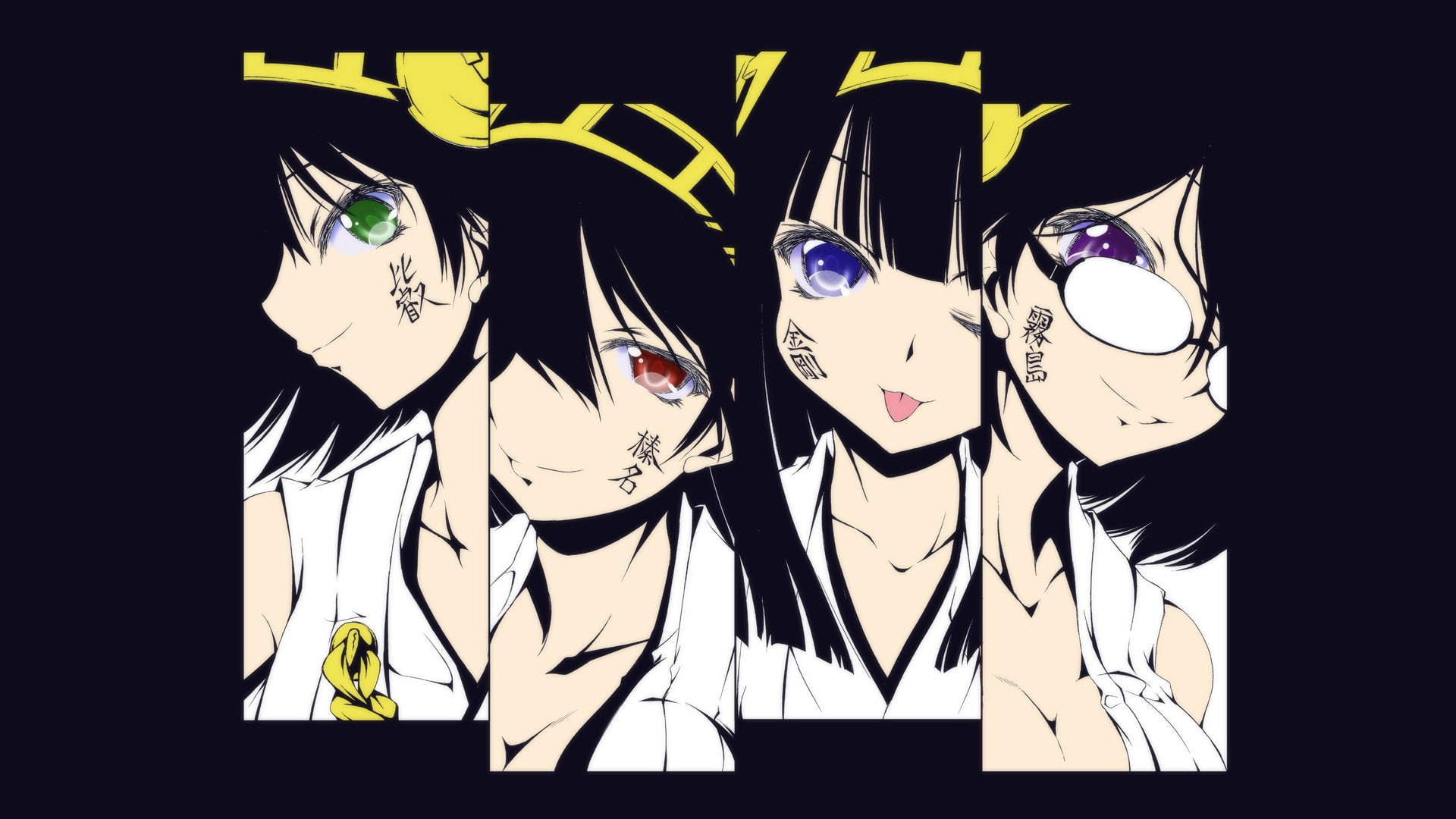 Anime, Hiei (Kancolle), 1080P, Kongou (Kancolle), Haruna (Kancolle), Kantai Collection, Kirishima (Kancolle), HD Wallpaper