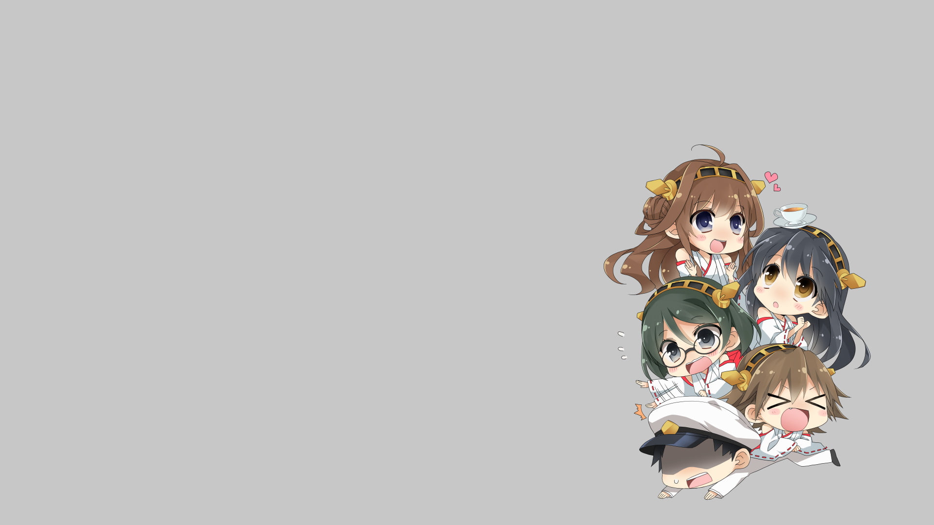 Admiral (Kancolle), Kirishima (Kancolle), Kantai Collection, Hiei (Kancolle), Anime, 1080P, Haruna (Kancolle), Kongou (Kancolle), HD Wallpaper