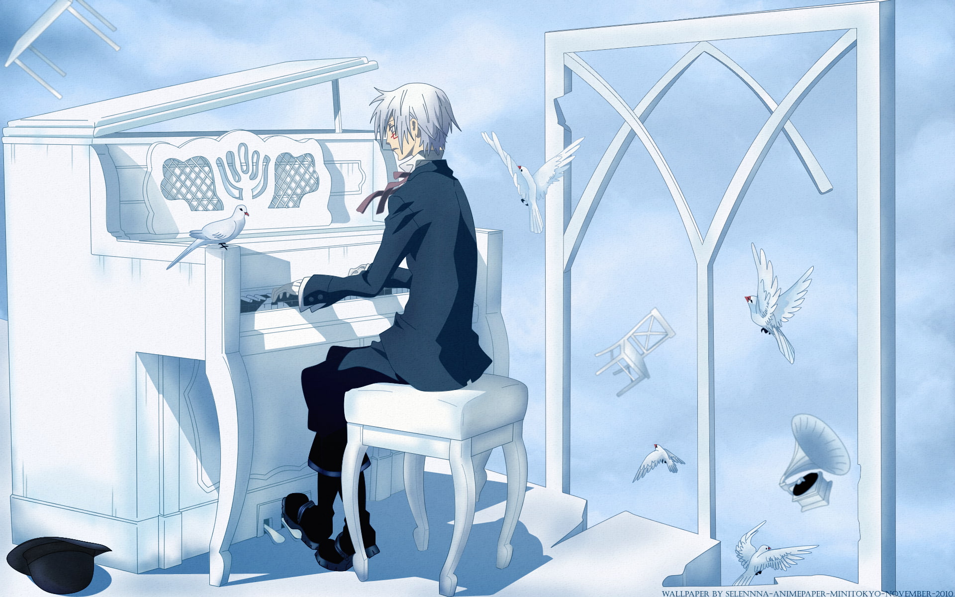 boys, piano, 1080P, anime, d gray man, HD Wallpaper