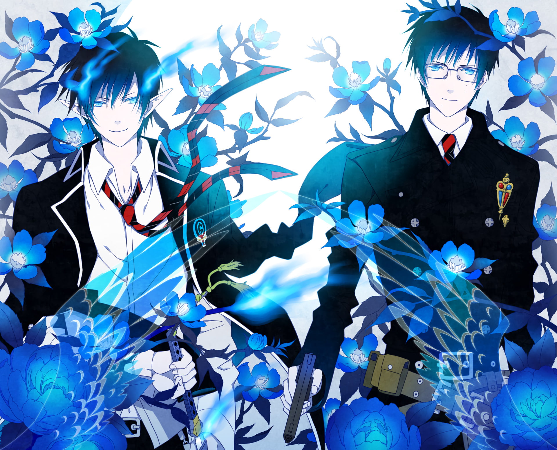 1080P, Blue Exorcist, Rin Okumura, Yukio Okumura, Anime, HD Wallpaper