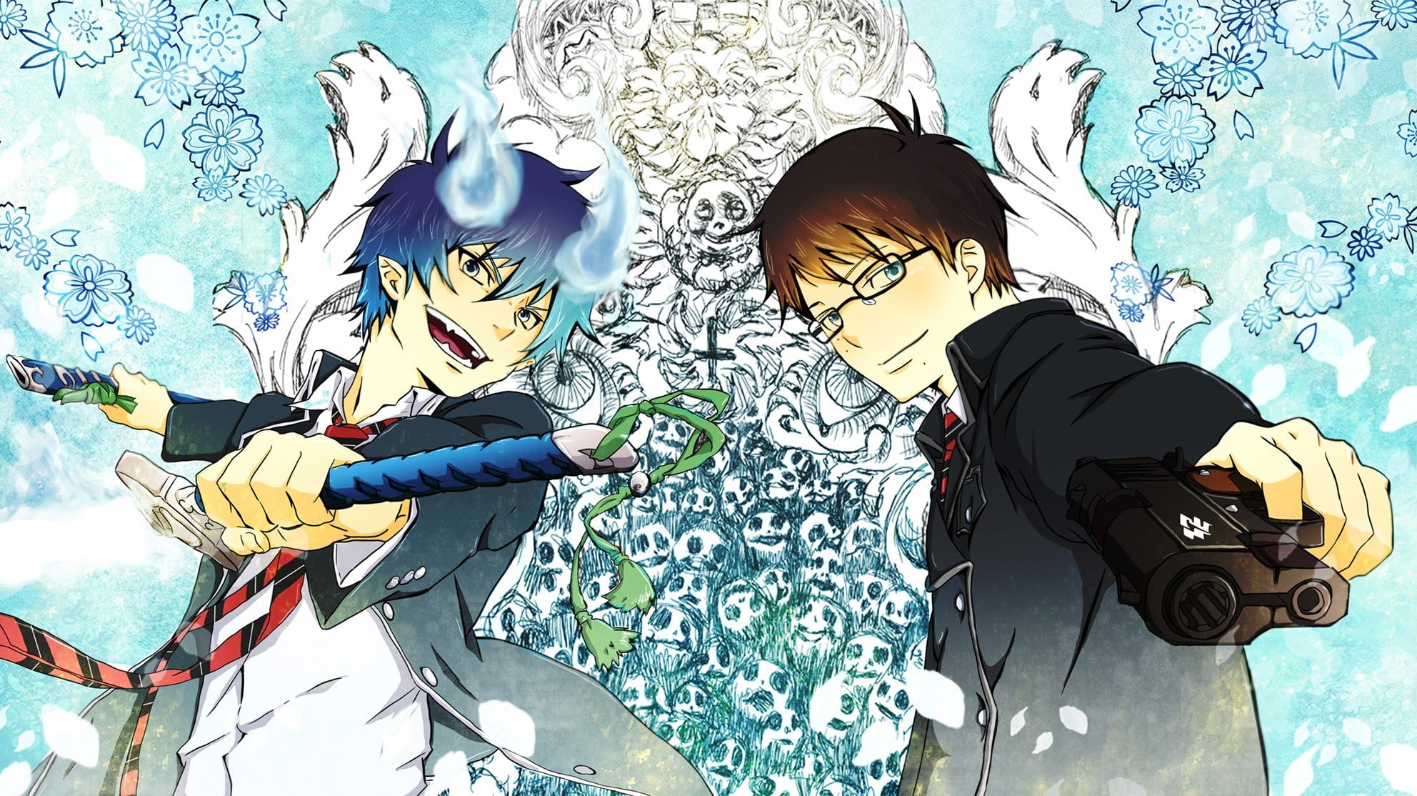 representation, underwater, art and craft, men, anime, lifestyles, leisure activity, Blue Exorcist, 1080P, real people, demon, casual clothing, standing, HD Wallpaper