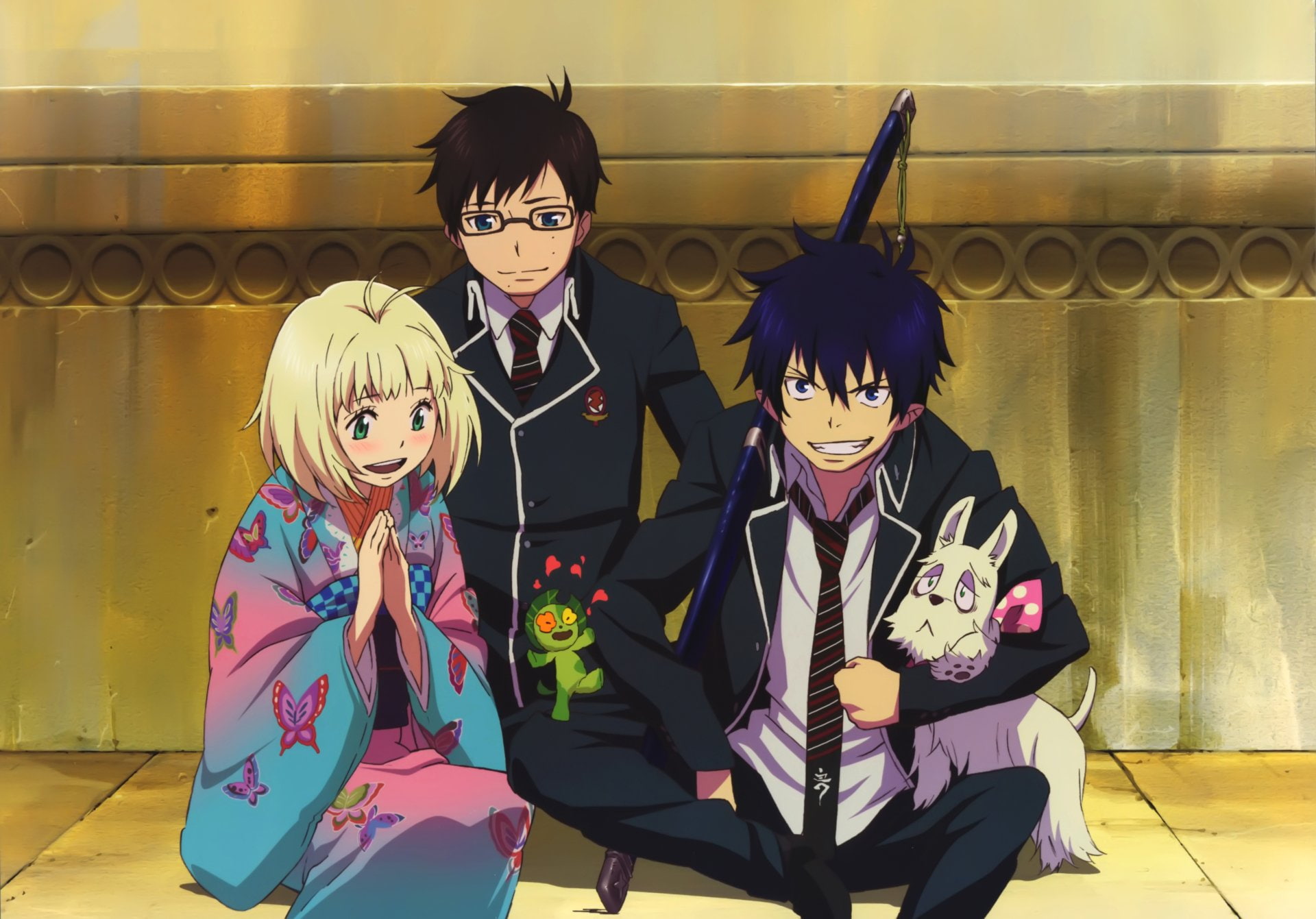 Yukio Okumura, Shiemi Moriyama, 1080P, Rin Okumura, Ao No Exorcist, Blue Exorcist, Anime, HD Wallpaper