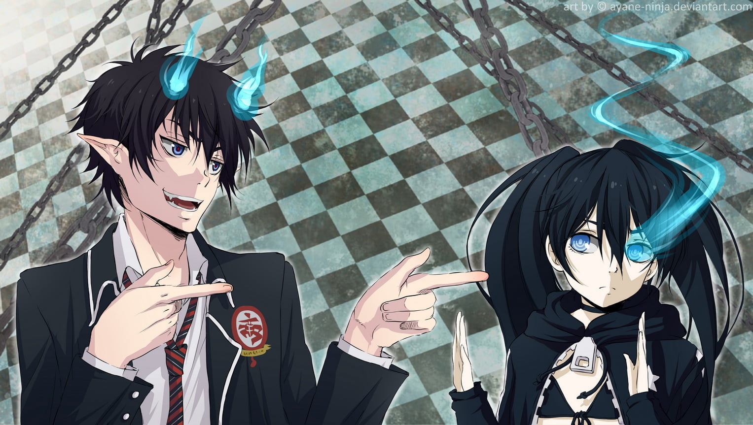 lifestyles, Blue Exorcist, 720P, leisure activity, clothing, outdoors, obscured face, group of people, togetherness, standing, people, Okumura Rin, anime, HD Wallpaper