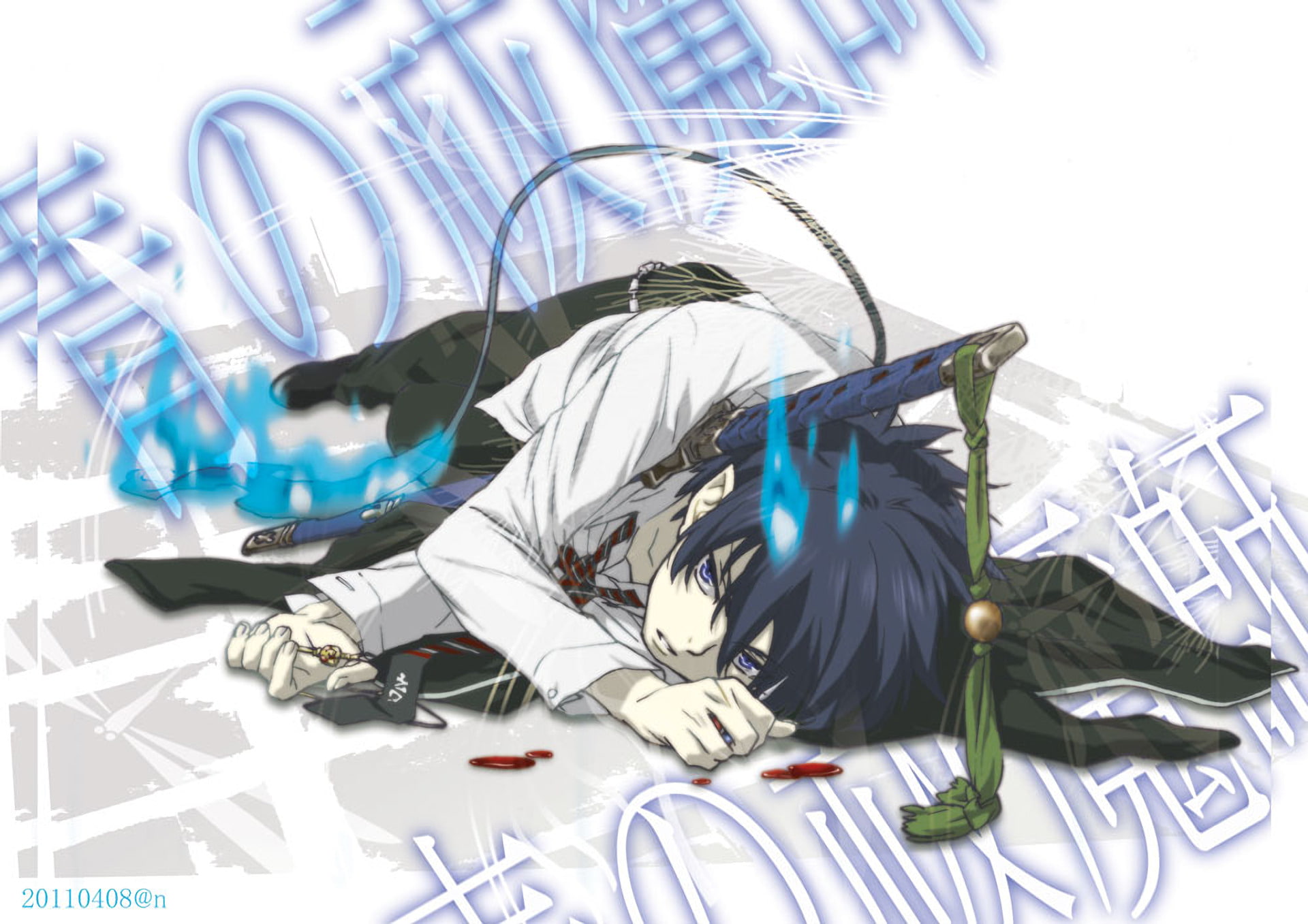 1080P, Anime, Blue Exorcist, Rin Okumura, HD Wallpaper