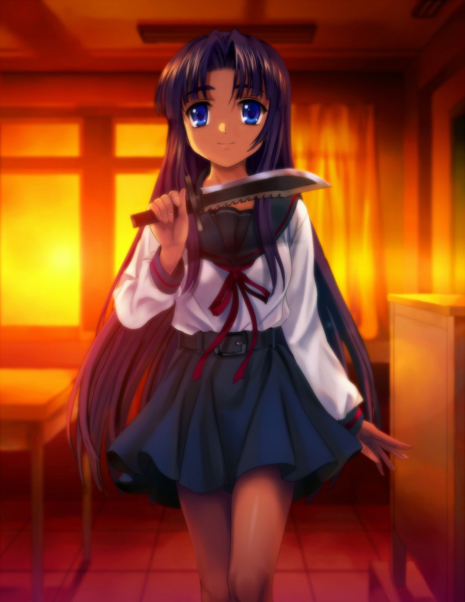 1080P, asakura, melancholy, anime, suzumiya, haruhi, ryouko, Phone HD Wallpaper