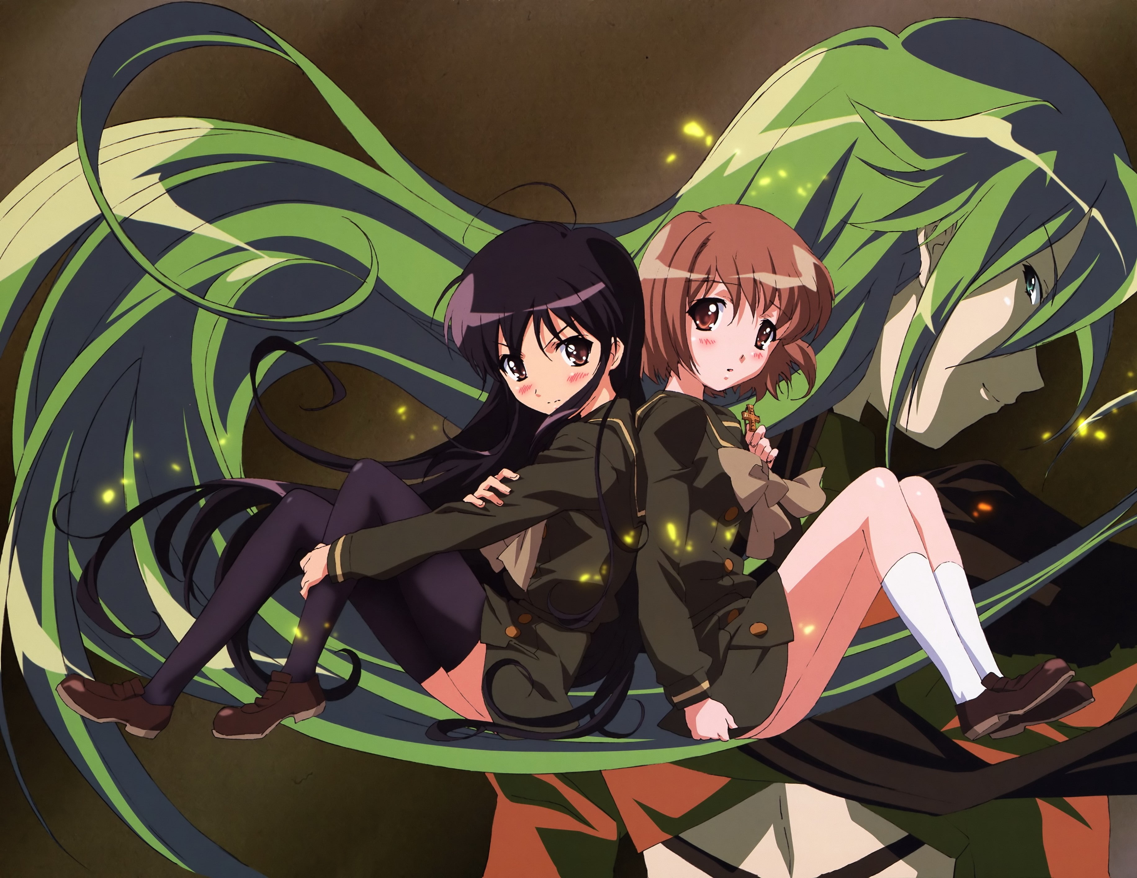 Shakugan no shana, emotion, leisure activity, women, mask, night, Skirt, art and craft, two people, indoors, fun, disguise, costume, positive emotion, real people, HD Wallpaper