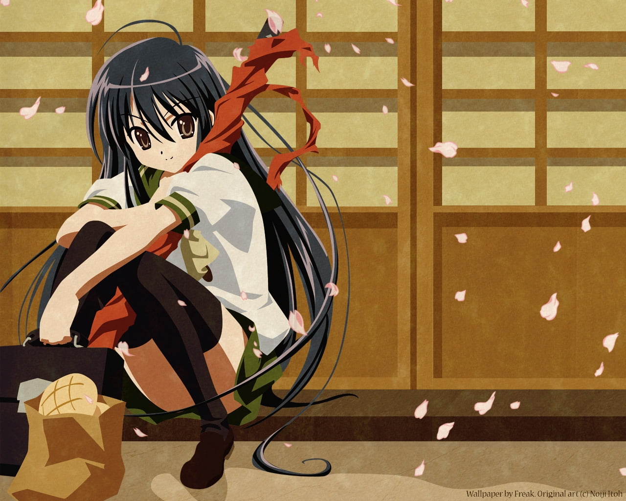 petals, leisure activity, anime, creativity, girl, security, indoors, lifestyles, headwear, representation, 720P, protection, one person, brunette, art and craft, HD Wallpaper