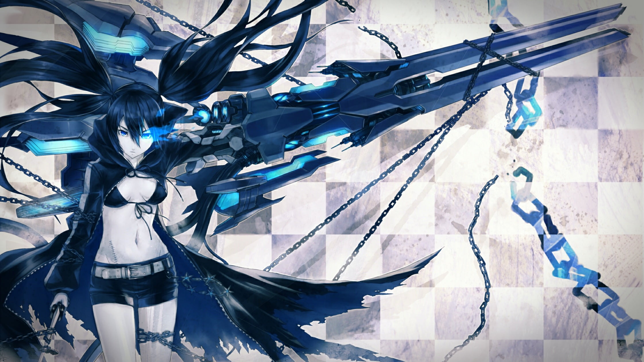 outdoors, blue, real people, creativity, costume, standing, human representation, architecture, art and craft, day, built structure, Black Rock Shooter, HD Wallpaper