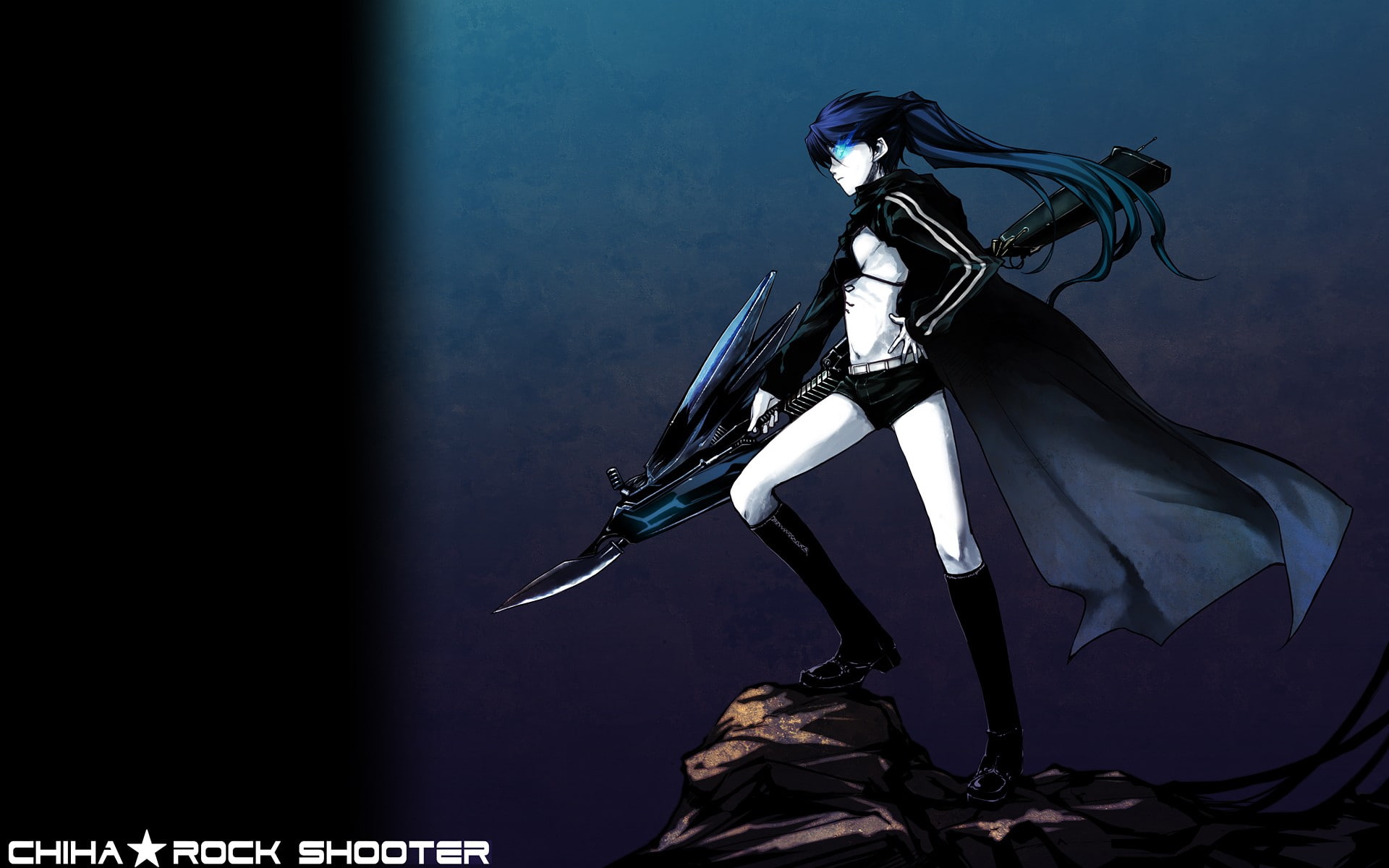 day, human representation, Black Rock Shooter, military, wall - building feature, clothing, low angle view, textile, metal, focus on foreground, armed forces, HD Wallpaper