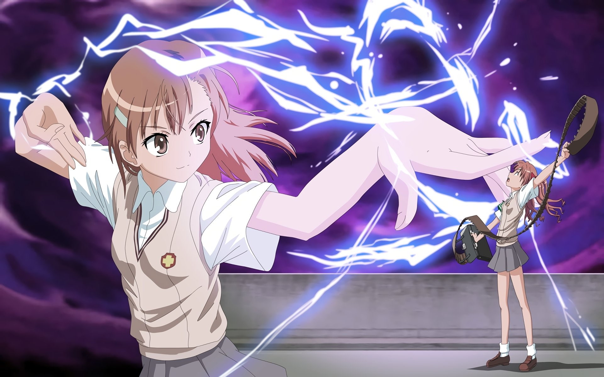 Anime, Mikoto Misaka, To Aru Kagaku No Railgun, Kuroko Shirai, 1080P, HD Wallpaper