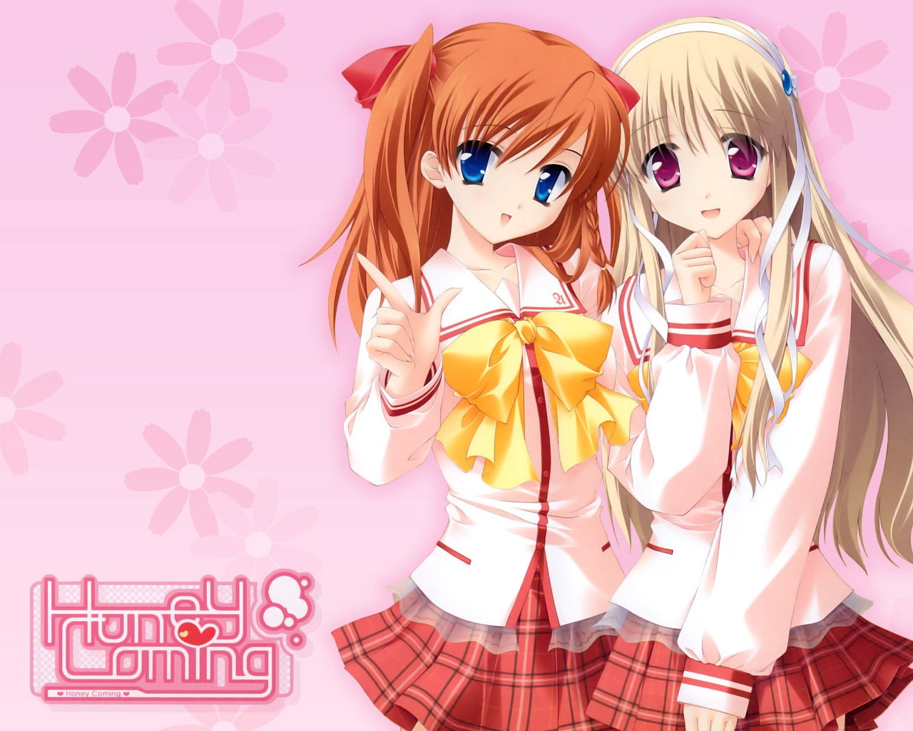 offspring, females, event, people, comic, anime, women, smiling, child, girls, two people, honey coming, multi colored, nature, kamijou asahi, HD Wallpaper