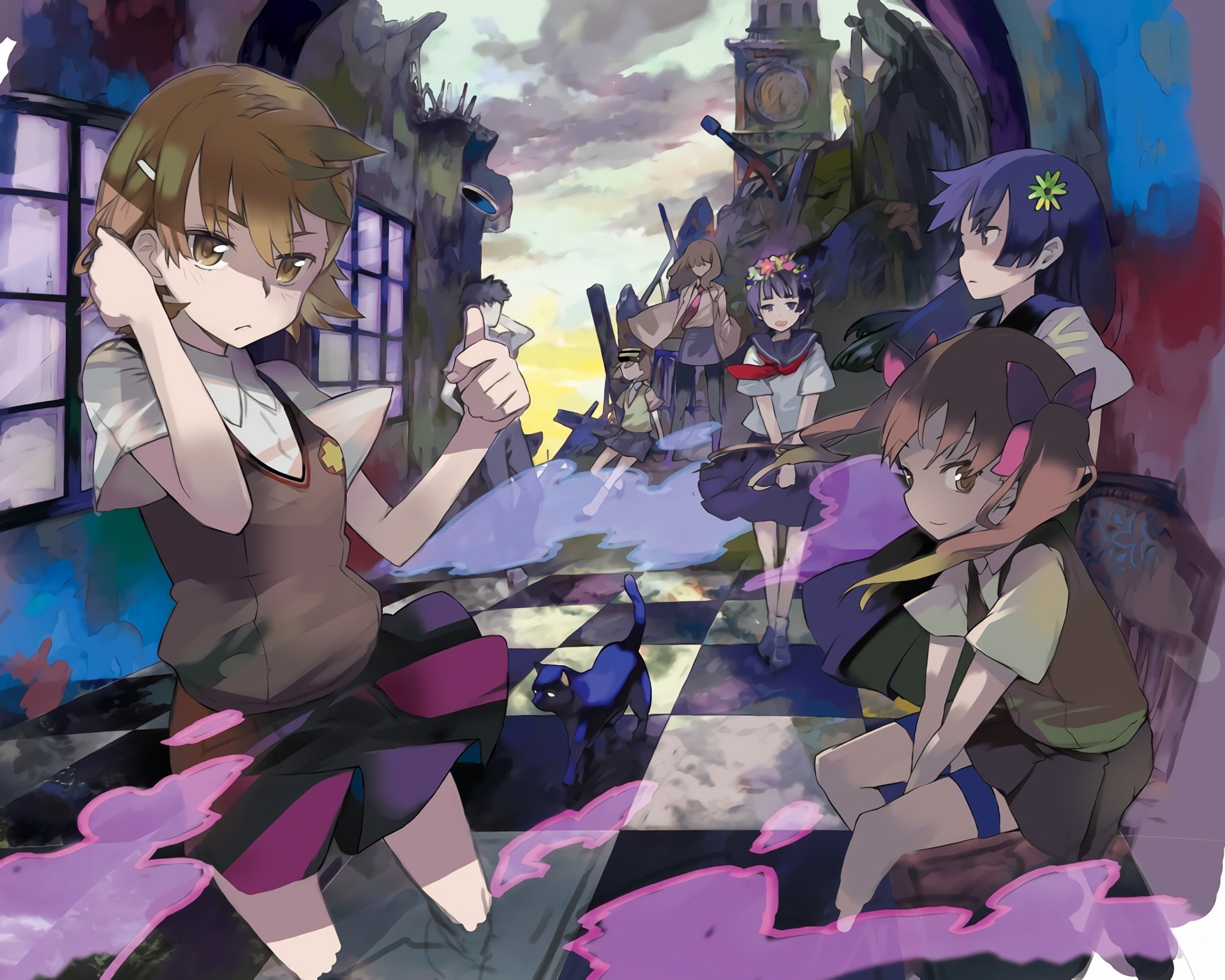 Kuroko Shirai, Ruiko Saten, 1080P, Anime, Mikoto Misaka, To Aru Kagaku No Railgun, Kazari Uiharu, HD Wallpaper