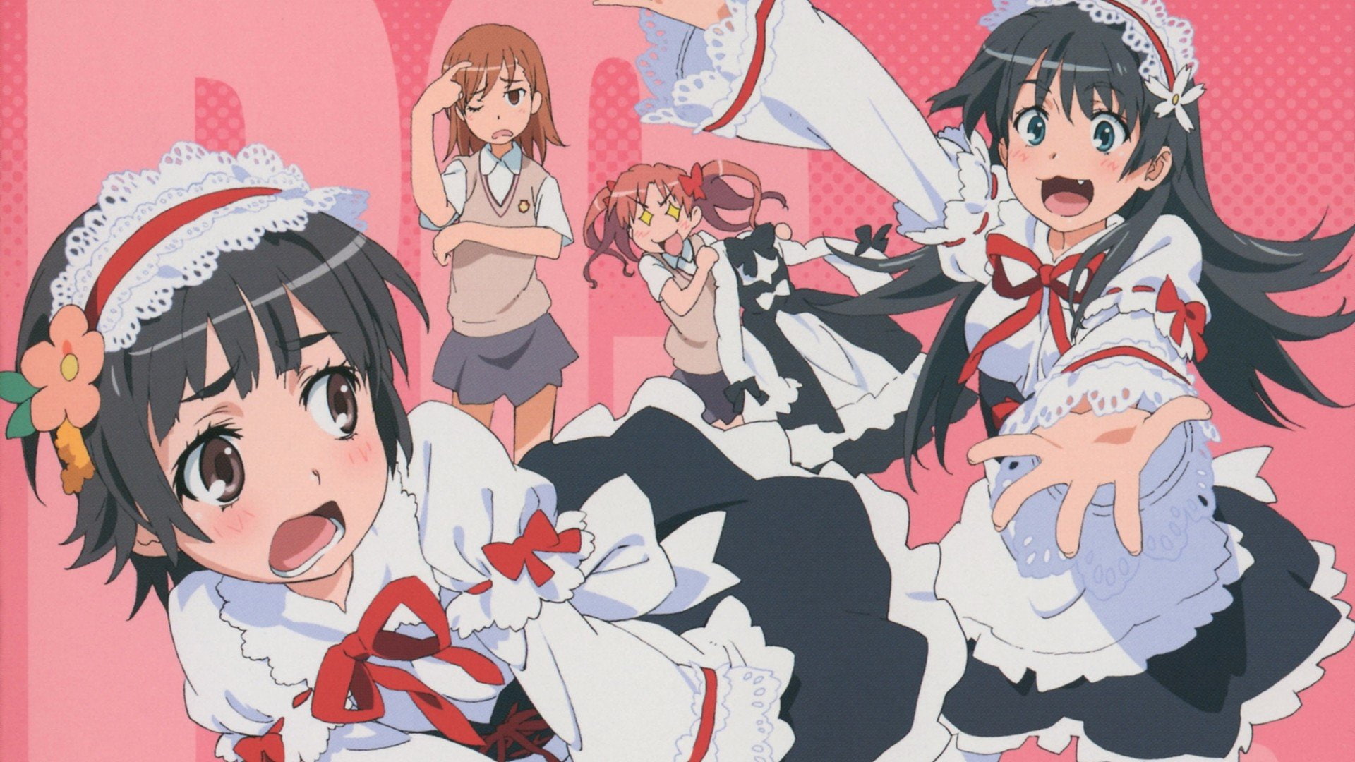 toaru, kagaku, railgun, shirai, saten, mikoto, misaka, 1080P, ruiko, index, costumes, kuroko, maid, uiharu, majutsu, kazari, HD Wallpaper