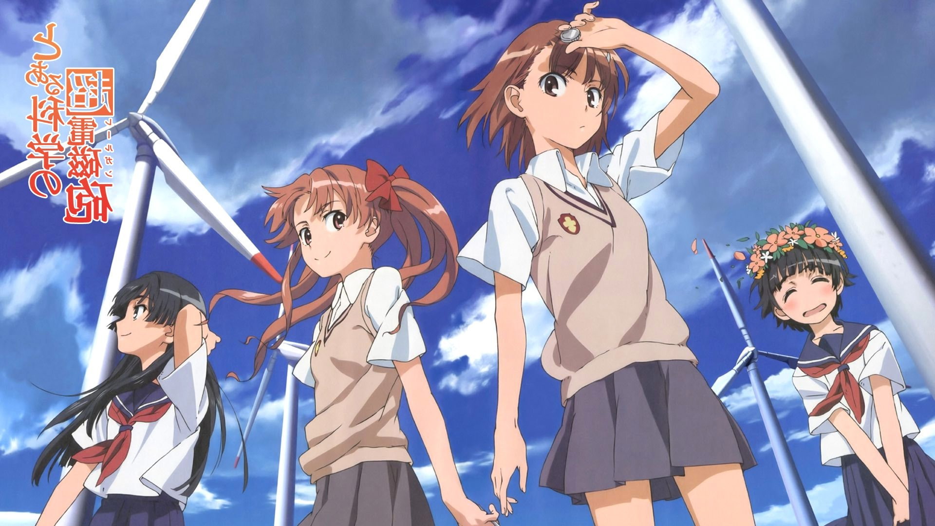 anime, To Aru Majutsu No Index, Uiharu Kazari, Misaka Mikoto, Shirai Kuroko, Saten Ruiko, 1080P, Anime Girls, HD Wallpaper