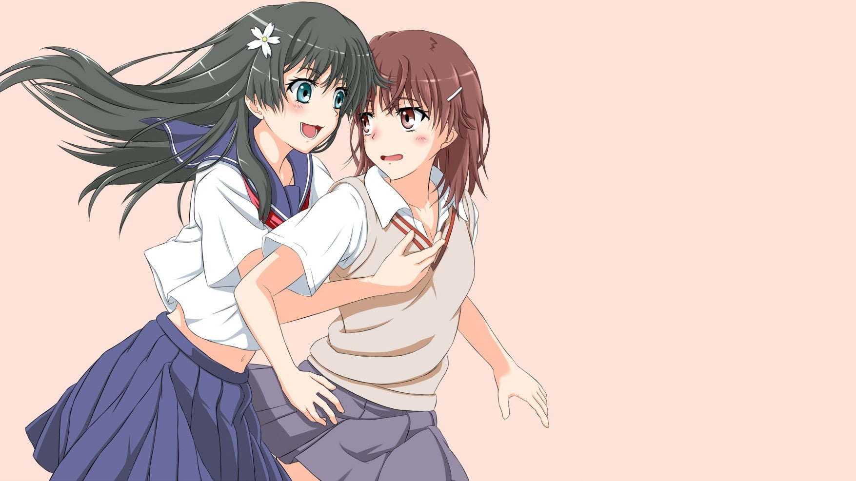 Saten Ruiko, To Aru Kagaku No Railgun, School Uniform, 720P, Misaka Mikoto, To Aru Majutsu No Index, Anime Girls, anime, HD Wallpaper