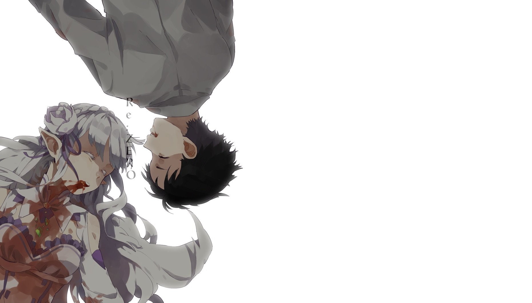 Re:ZERO -Starting Life in Another World-, Anime, 720P, Emilia (Re:ZERO), Subaru Natsuki, HD Wallpaper
