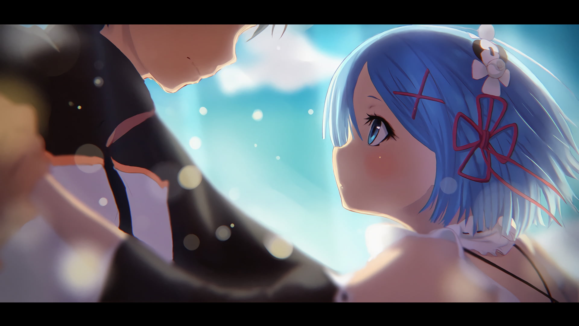 day, Anime, fashion, representation, glasses, outdoors, digital composite, headshot, Re:Zero, human representation, auto post production filter, close-up, HD Wallpaper