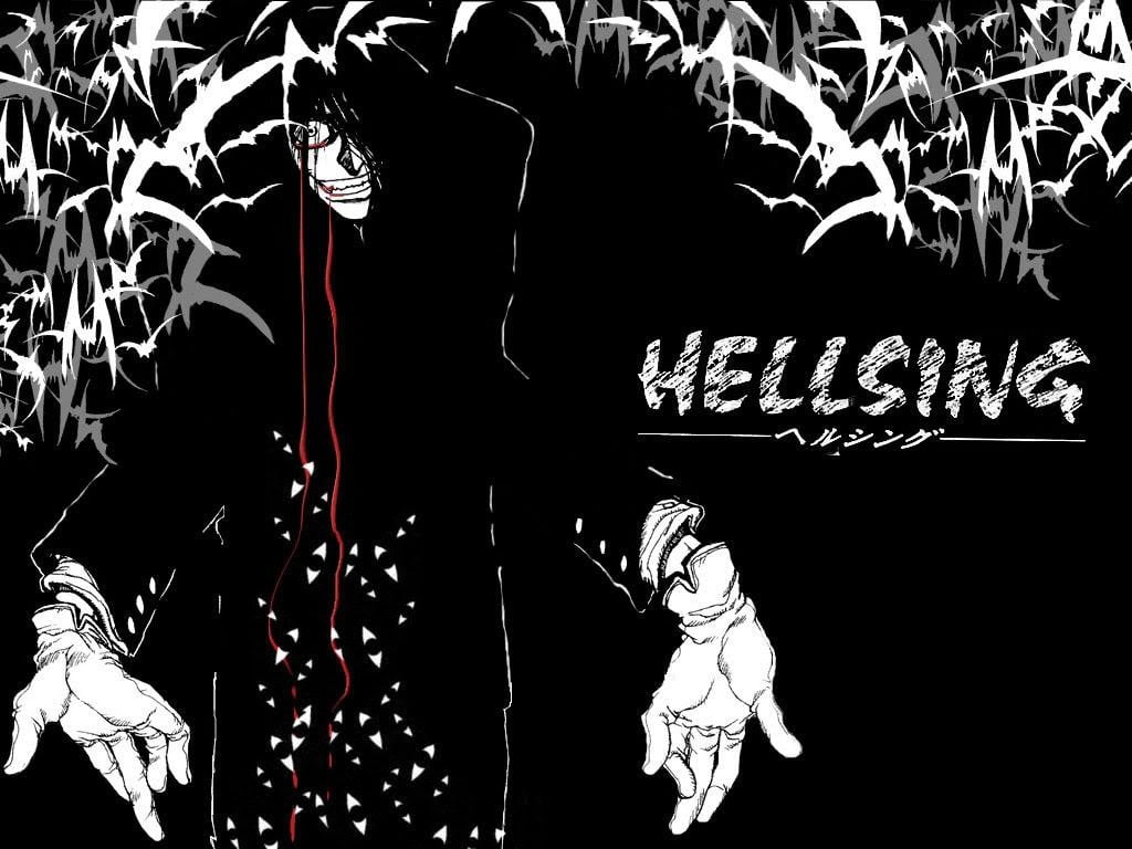 Alucard, abstract, black background, lifestyles, text, pattern, communication, creativity, western script, indoors, illuminated, close-up, anime, art and craft, HD Wallpaper
