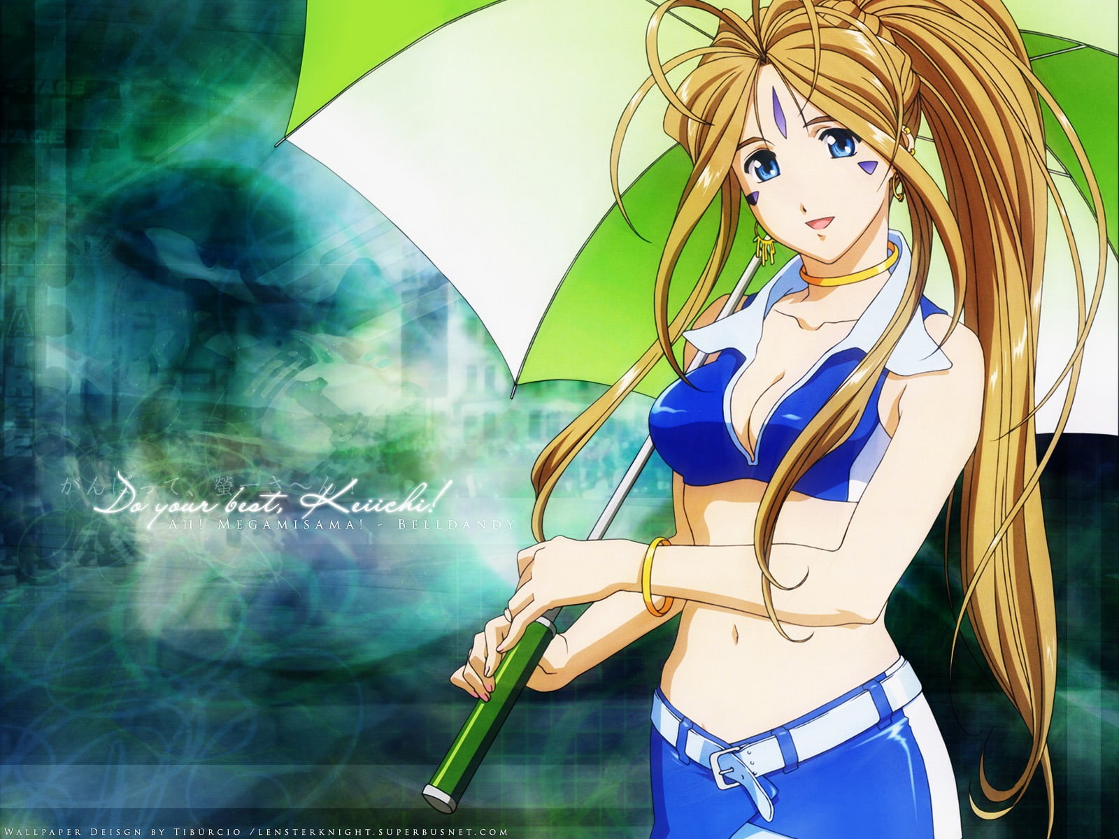 cartoon, focus on foreground, multi colored, event, sama, cute, megami, women, festival, ah, three quarter length, adult, digital, lifestyles, belldandy, HD Wallpaper