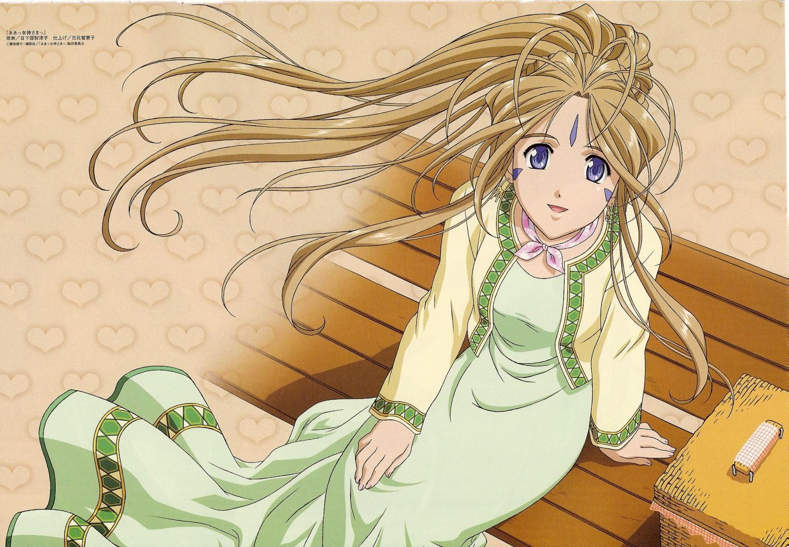 megami, sama, girl, aa, bench, 720P, HD Wallpaper