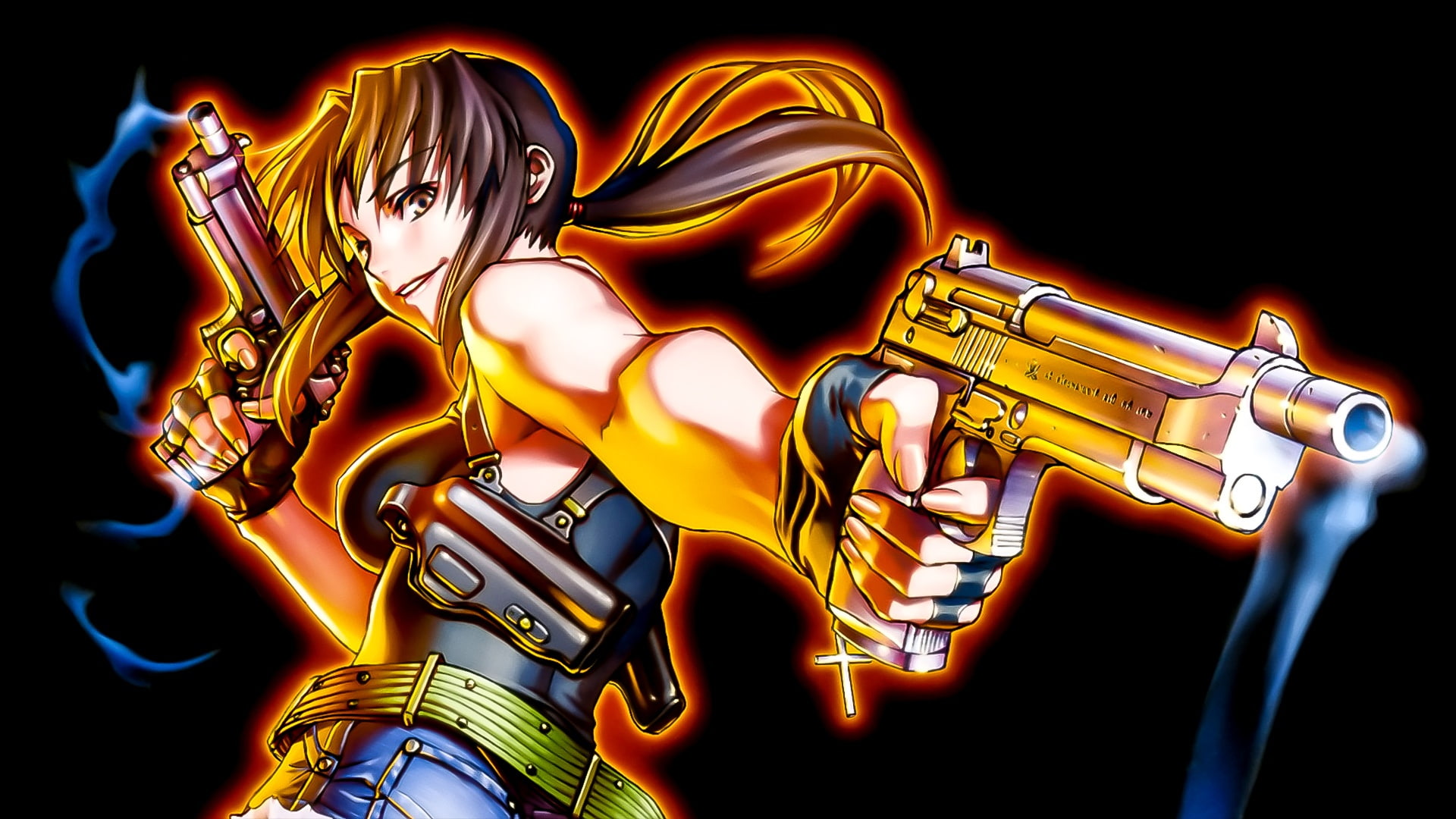 guns, anime, revy, blacklagoon, 1080P, HD Wallpaper