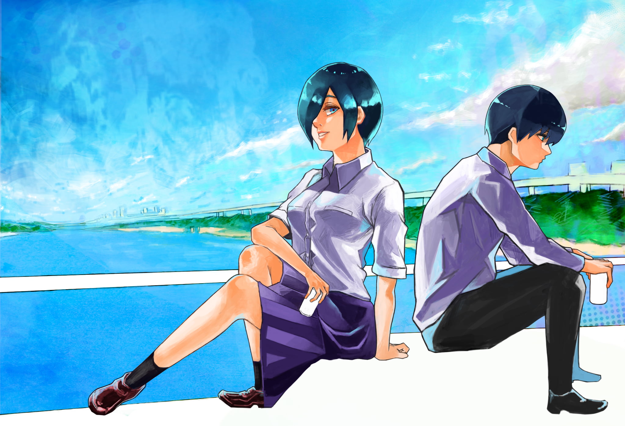 1080P, Touka Kirishima, Anime, Tokyo Ghoul, Ken Kaneki, HD Wallpaper