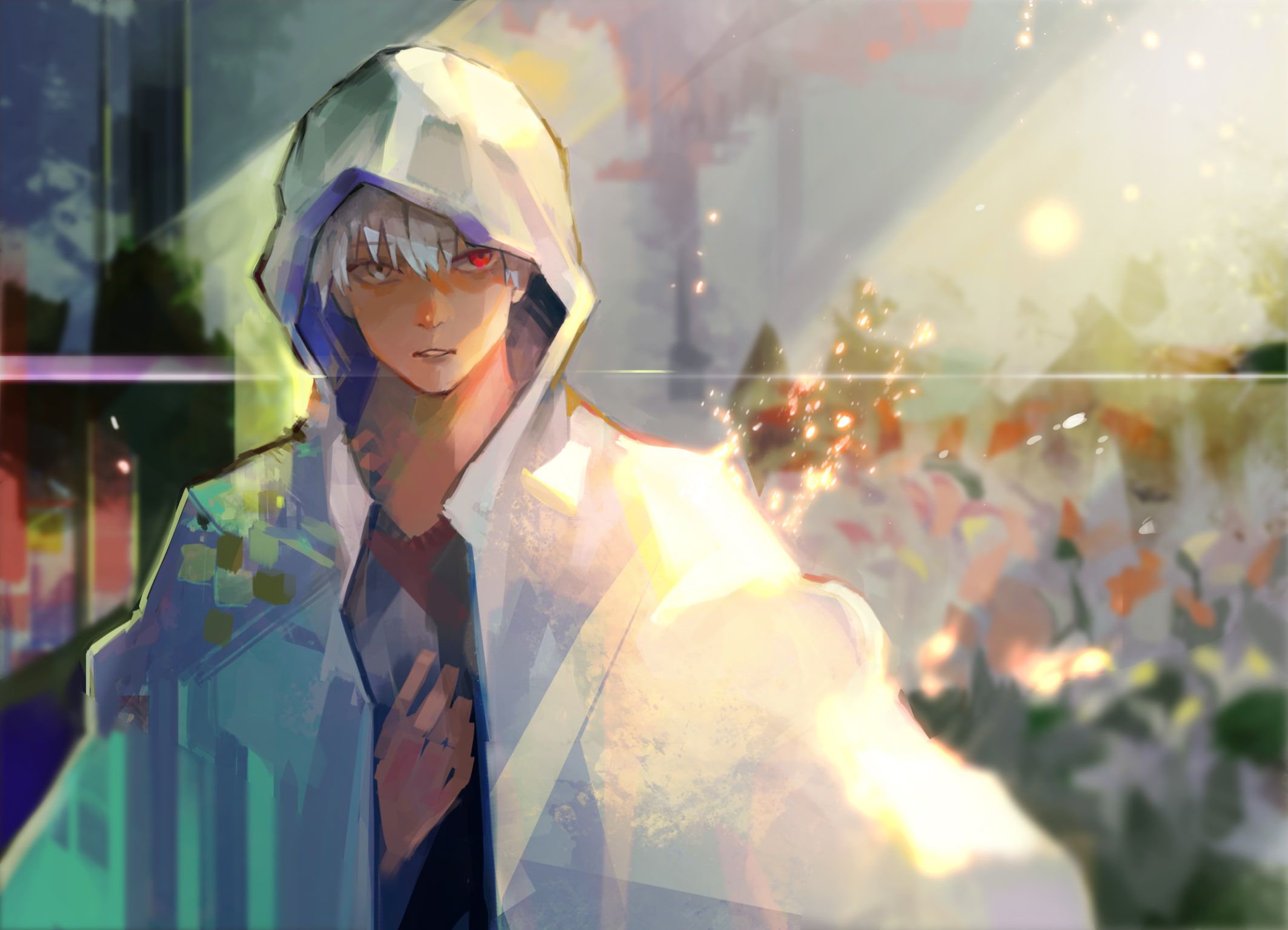 tokyo, 1080P, kushu, fanart, from, melo, kyuba, ken, kaneki, pixiv, HD Wallpaper