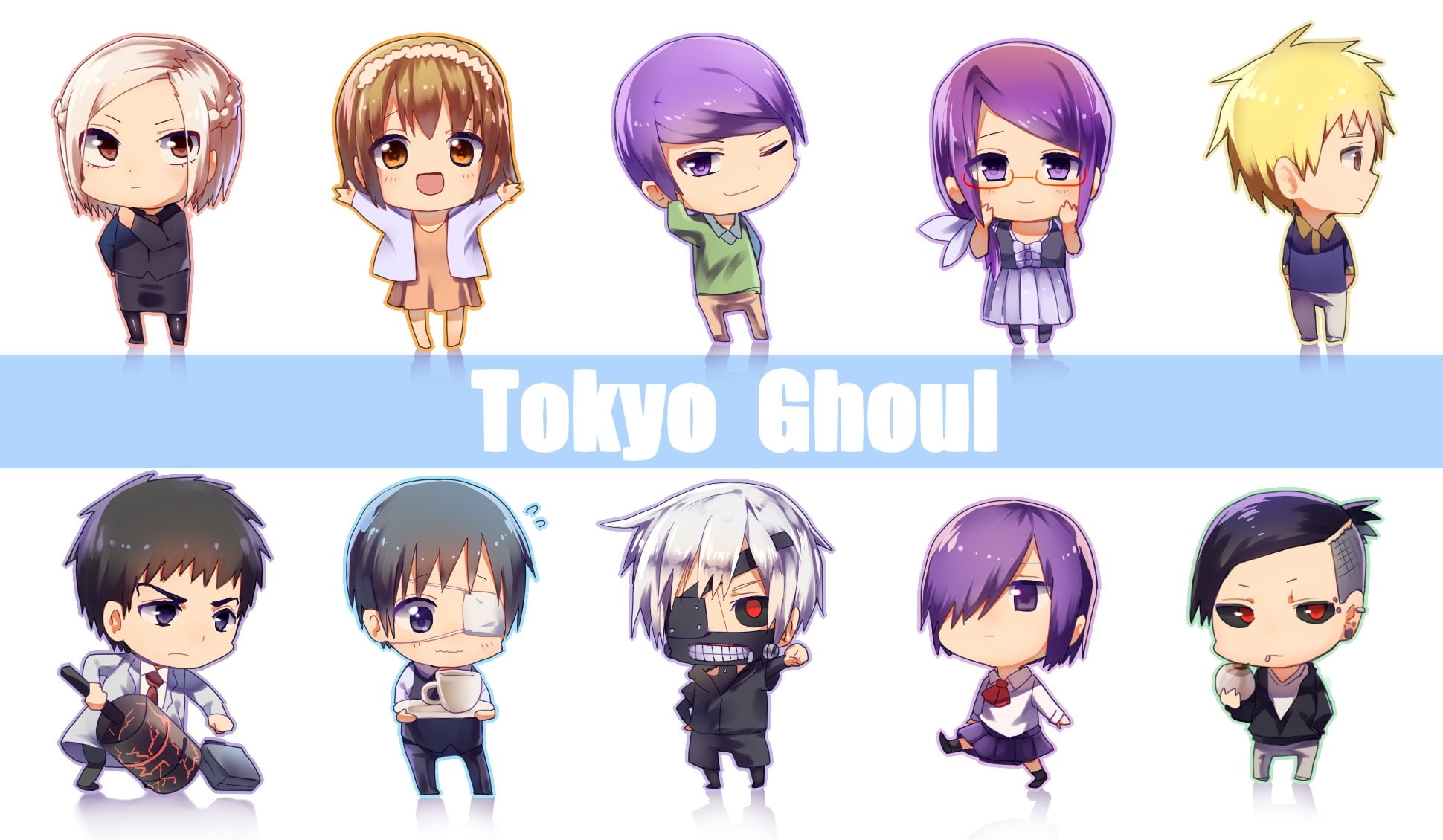tokyo, 1080P, kushu, chibi, HD Wallpaper