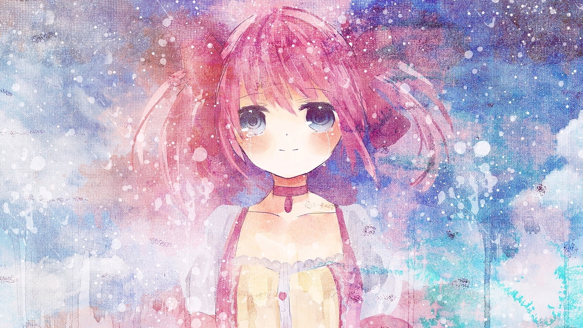 multiple exposure, representation, child, multi colored, childhood, lifestyles, Kaname Madoka, art and craft, female likeness, digital composite, 1080P, HD Wallpaper
