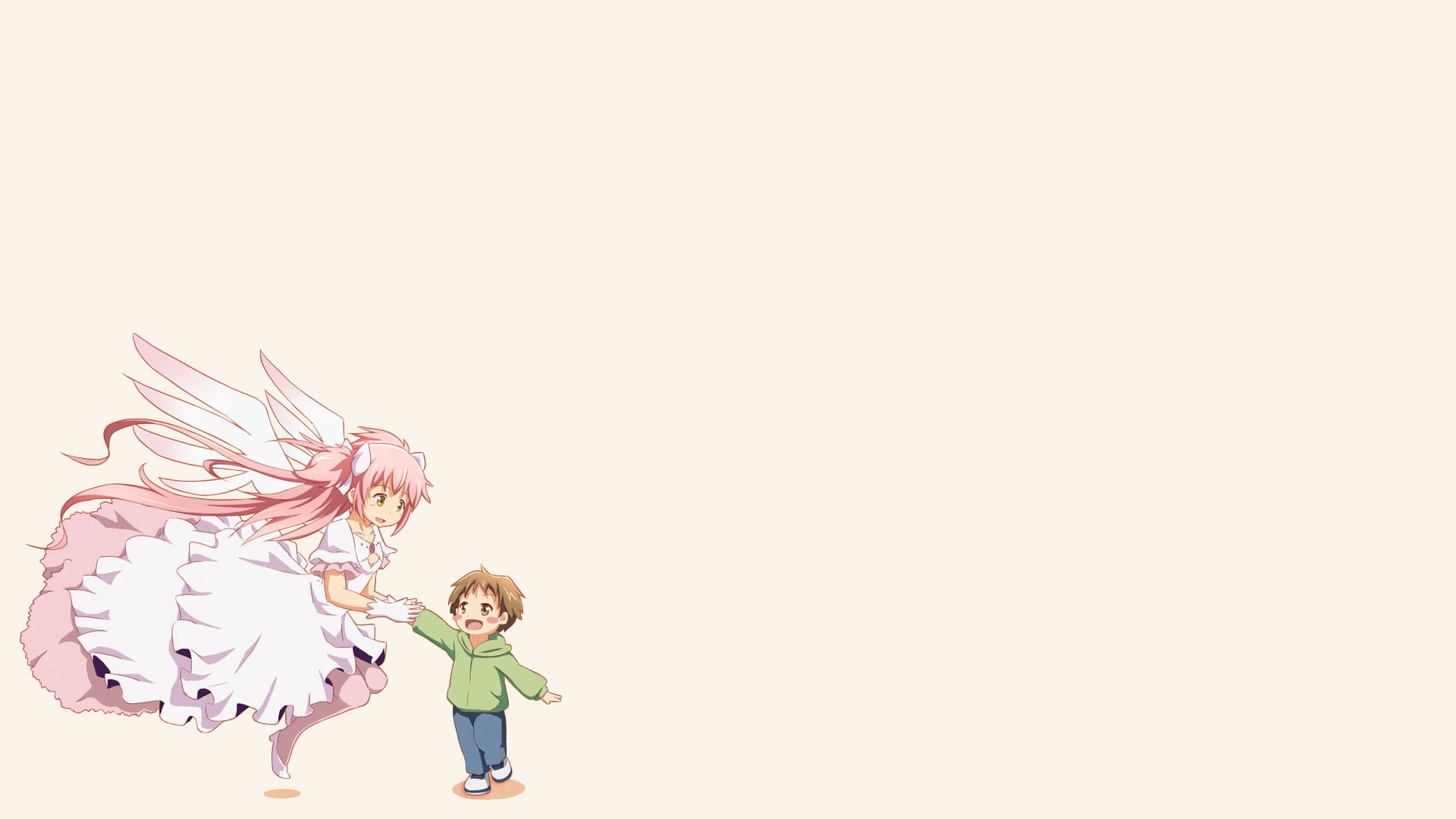 anime girls, anime, angel, Mahou Shoujo Madoka Magica, 1080P, Kaname Madoka, HD Wallpaper