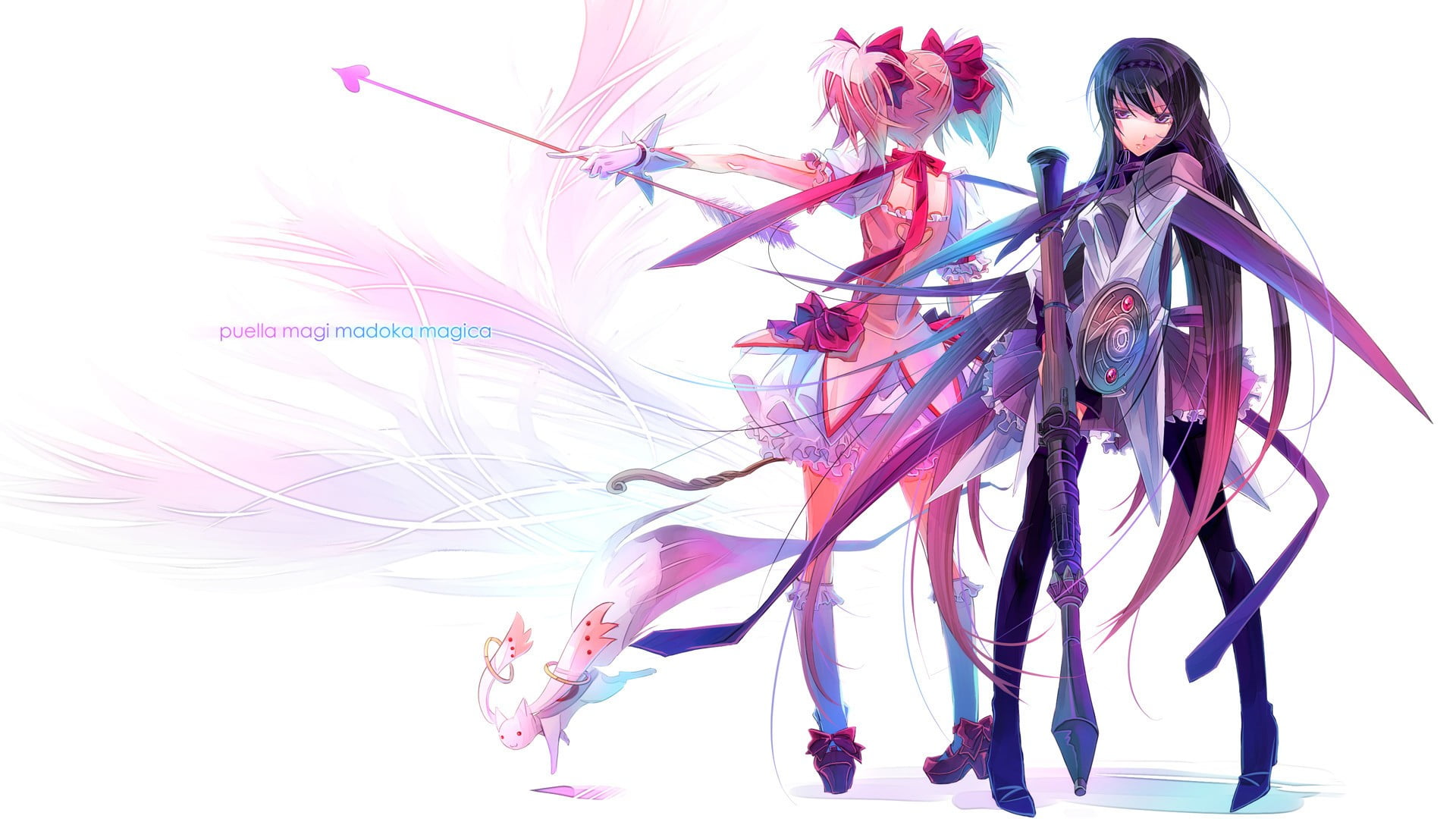 flower, digital composite, flowering plant, long hair, lifestyles, Mahou Shoujo Madoka Magica, women, indoors, nature, plant, anime, pink color, 1080P, HD Wallpaper