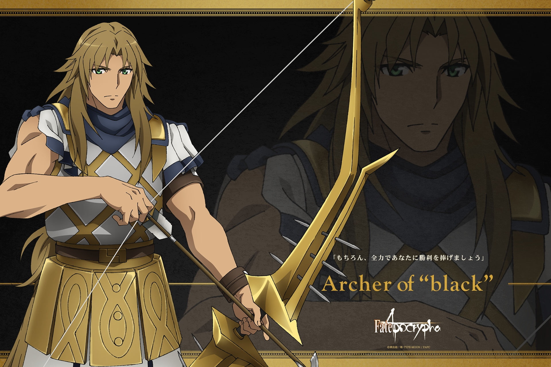bow, (artist), weapon, fate, all, logo, chiron, male, brown, com, layer, 1080P, eyes, apocrypha, black, tagme, konachan, hair, (series), long, zoom, 245621, HD Wallpaper