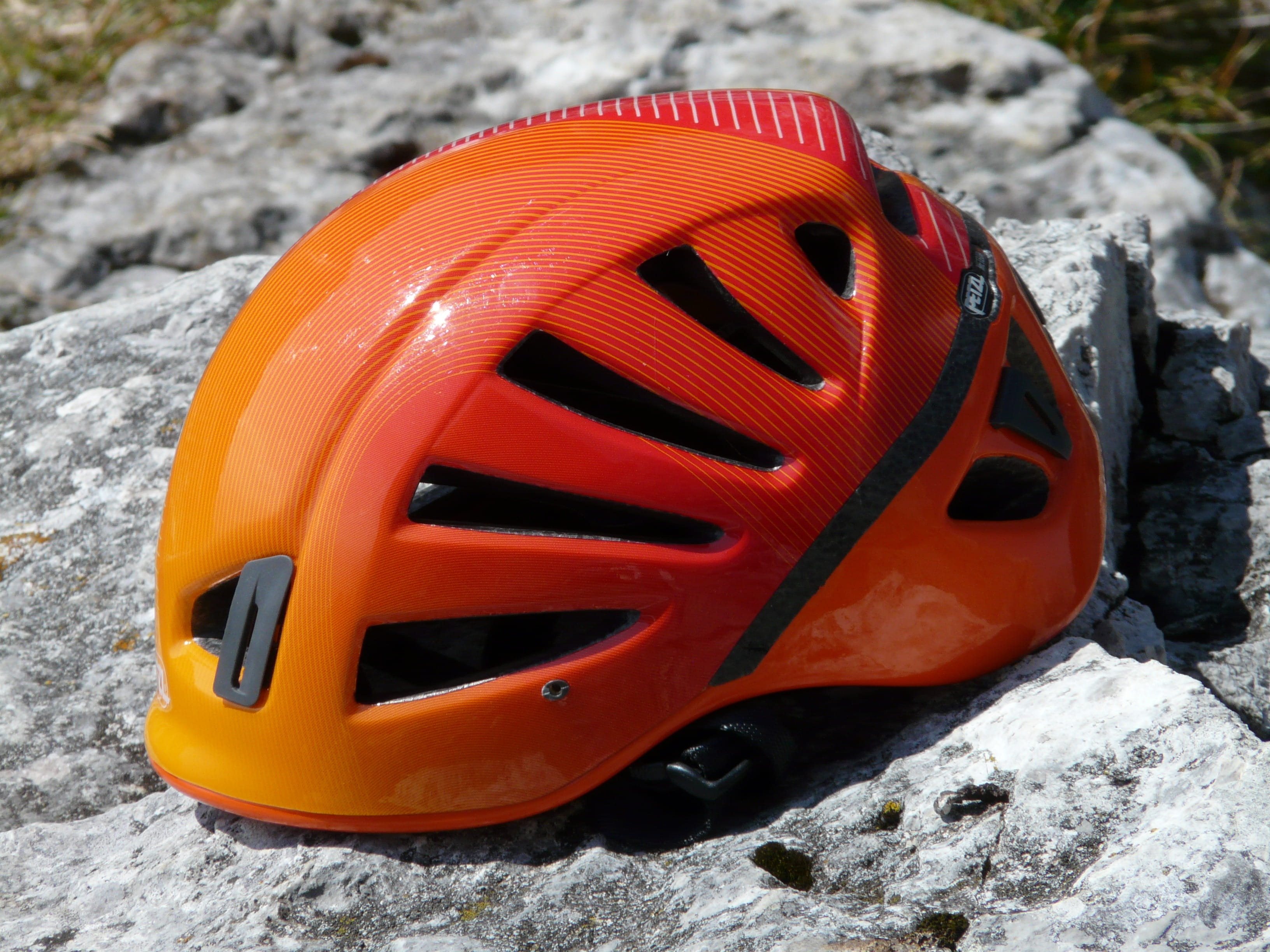 protection, close-up, climbing, orange color, solid, helmet, snow, safety, gaudy, orange, high angle view, striking, security, signal colour, bright, knallbunt, HD Wallpaper