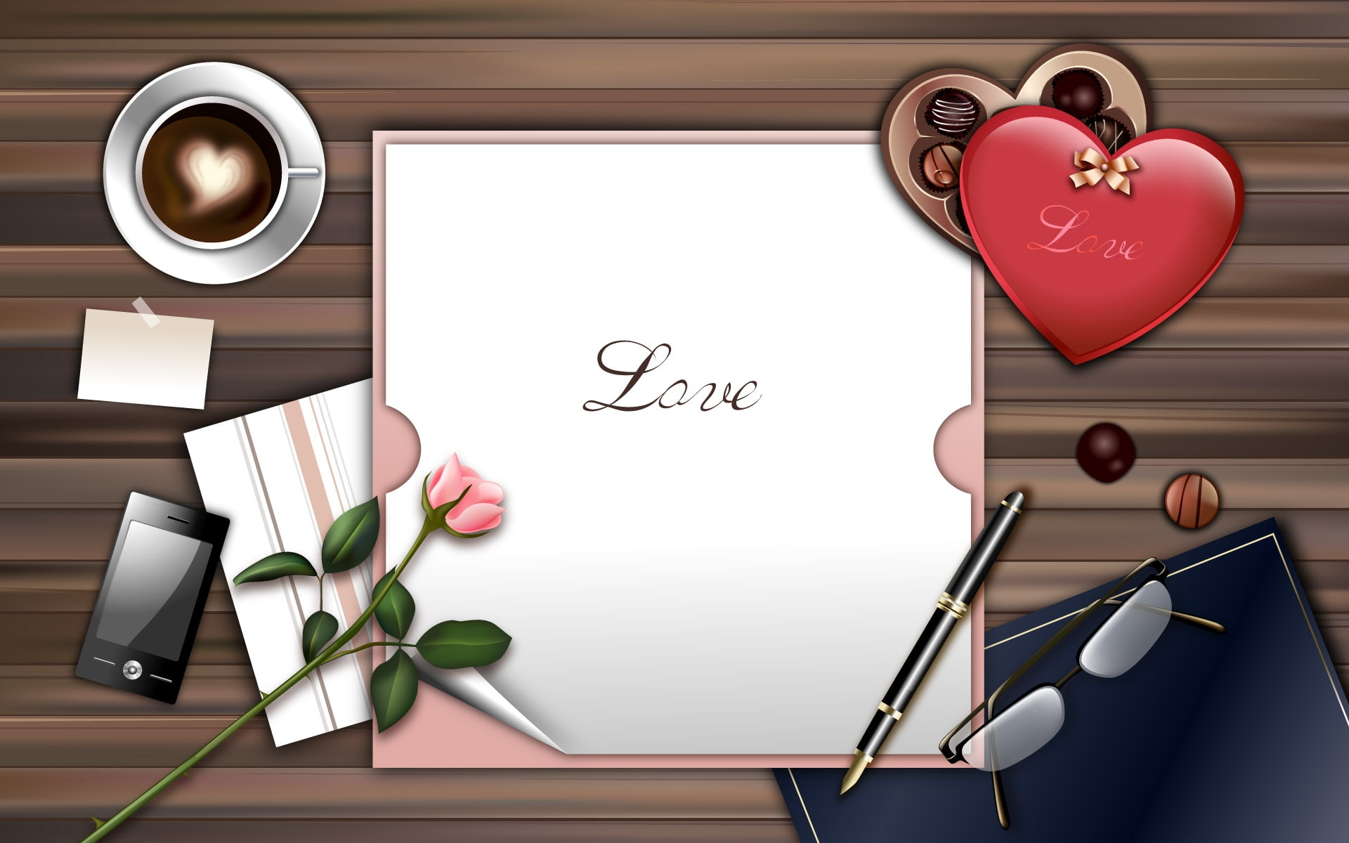 cg, Valentines, heart, art, abstract, day, d, valentine, Valentines Day, hd, 1080P, s, Love, HD Wallpaper