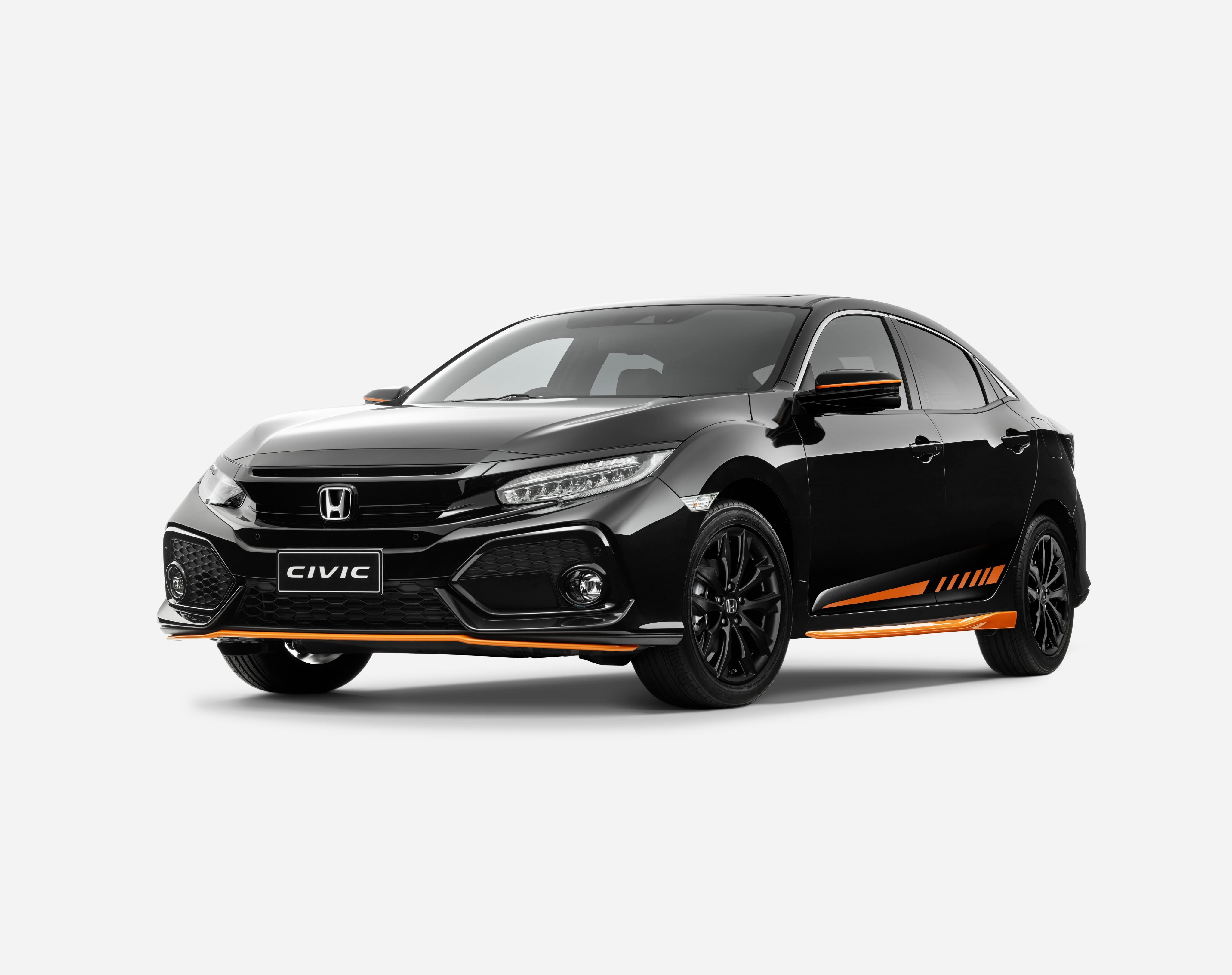 orange, 4K, civic, 2017, honda, pack, vti-lx, hatchback, HD Wallpaper