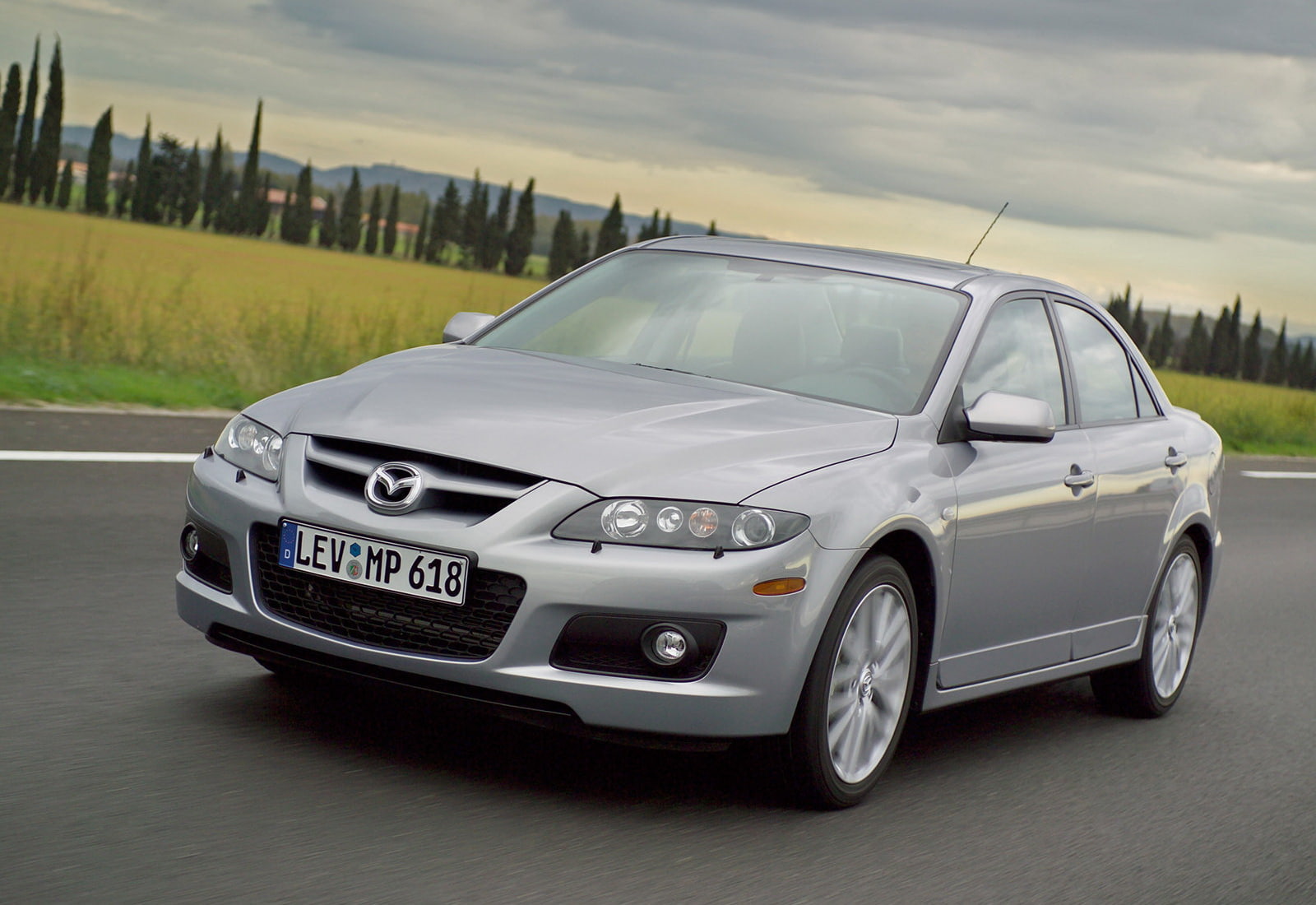 no people, stationary, cloud - sky, road trip, sports car, day, nature, (2006), transportation, architecture, mazda, city, mode of transportation, 720P, HD Wallpaper