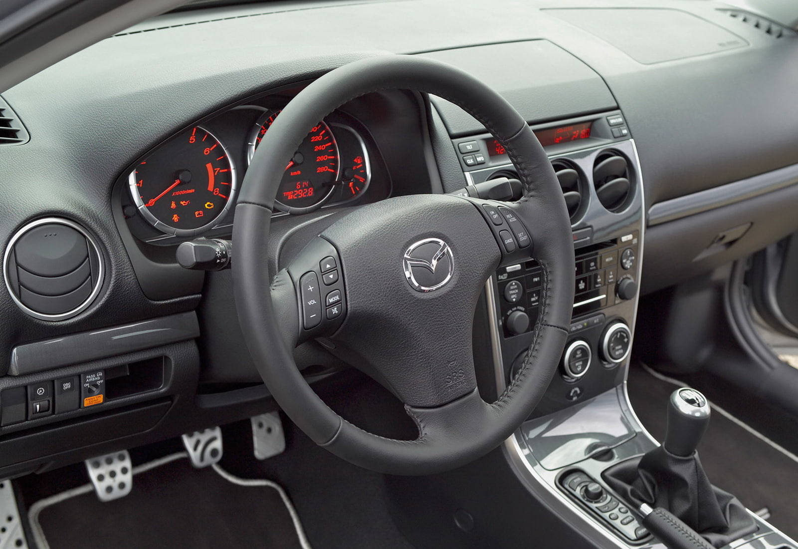 personal land vehicle, vehicle interior, dashboard, 720P, transportation, land vehicle, (2006), steering wheel, gauge, car, speedometer, mps, luxury, control panel, HD Wallpaper