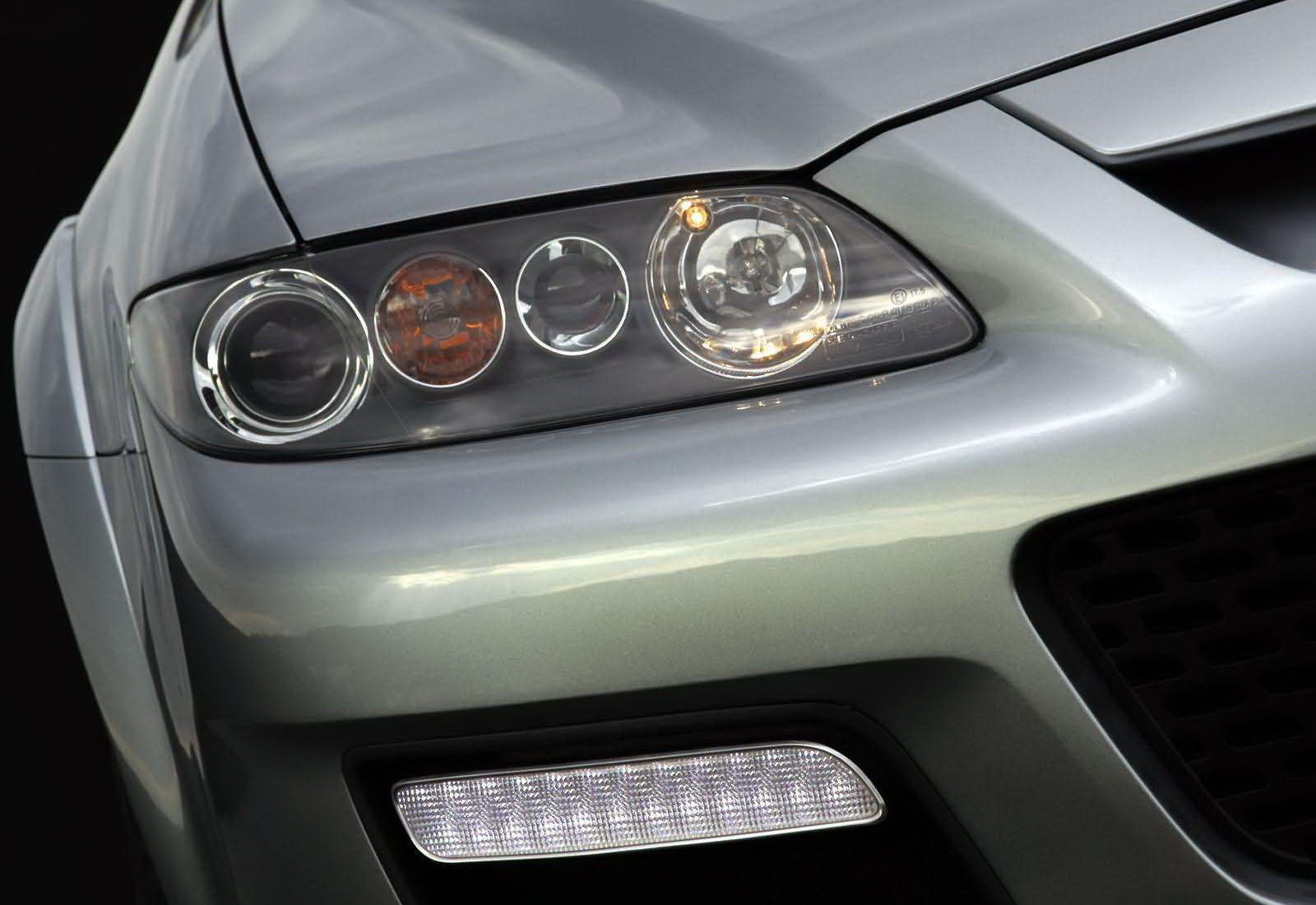 mazda, transportation, 720P, motor vehicle, luxury, car, retro styled, close-up, wealth, headlight, travel, mode of transportation, silver colored, indoors, HD Wallpaper