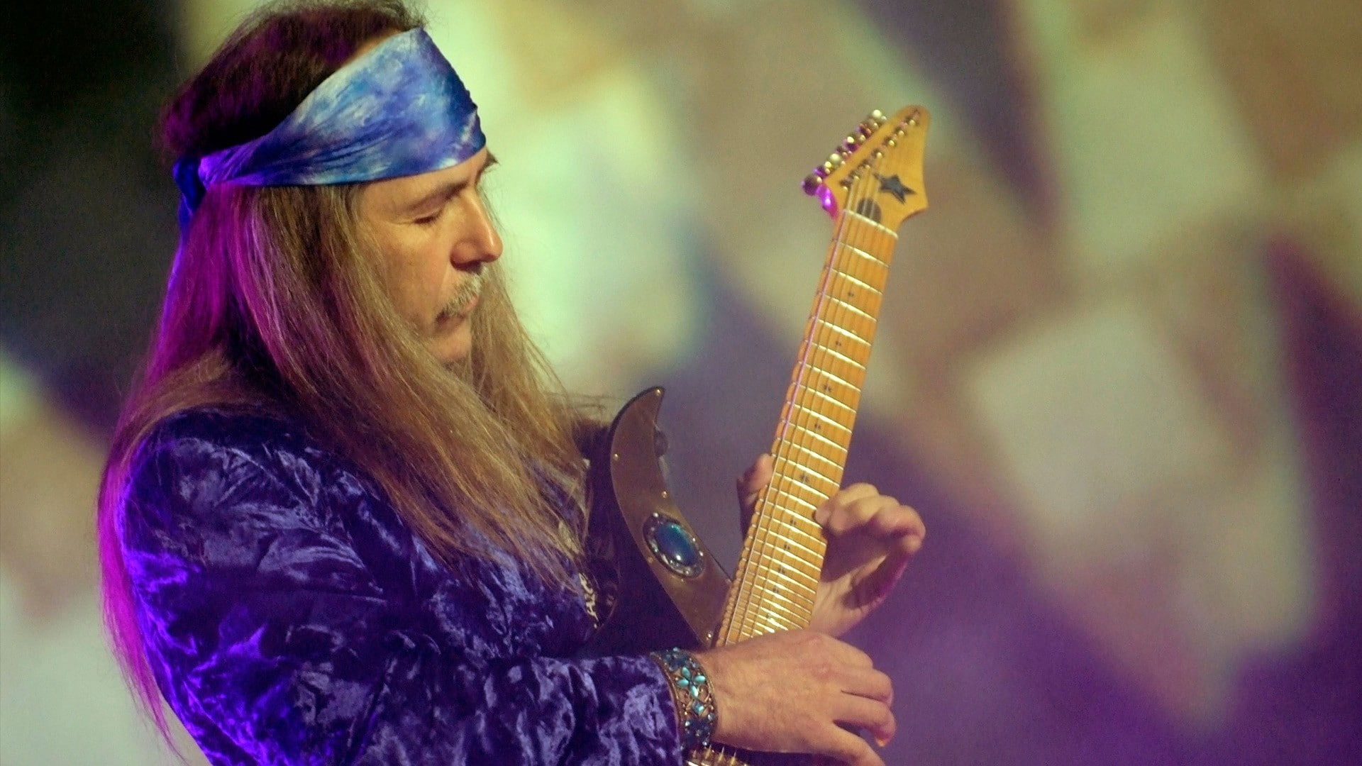 hairstyle, musician, purple, playing, men, performance, music, electric guitar, Uli Jon Roth, arts culture and entertainment, dyed hair, headshot, adult, HD Wallpaper
