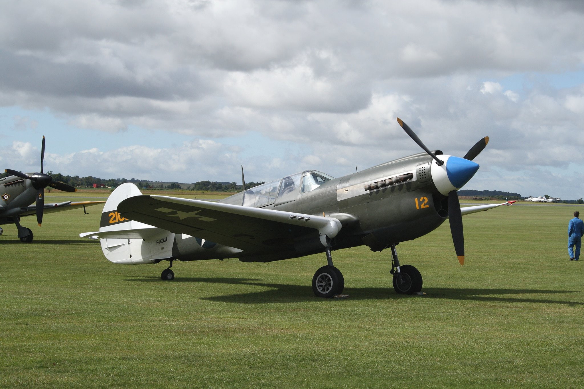 flying, flight, warhawk, p-40, curtiss, american, 1080P, aeroplane, airshow, fighter, airplanes, war, aircraft, HD Wallpaper
