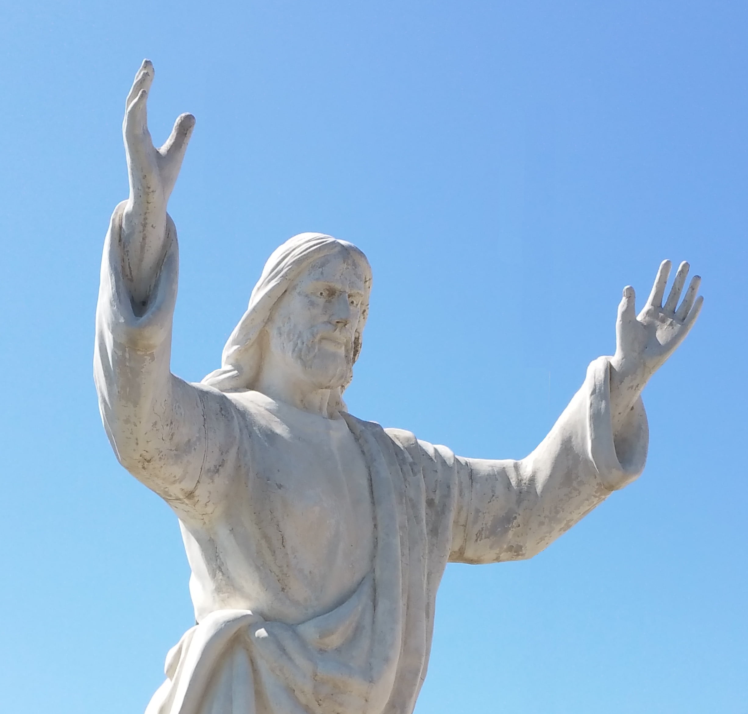 day, sculpture, statue, low angle view, human representation, nature, art and craft, creativity, fine art statue, belief, male likeness, craft, angel, jesus, HD Wallpaper