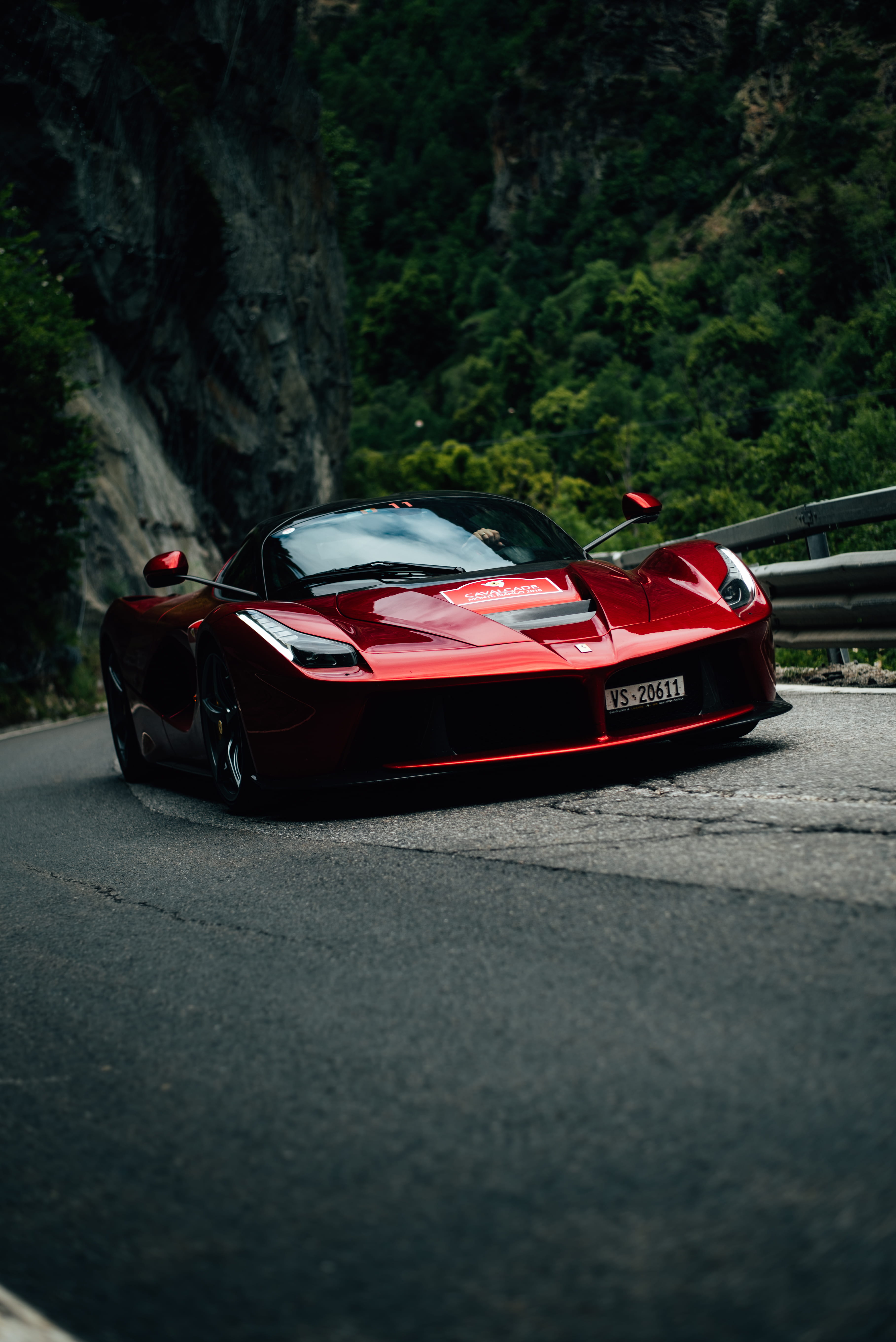 tree, auto, travel, motor vehicle, nature, plant, motion, land vehicle, laferrari, asphalt, on the move, racecar, road, no people, selective focus, car, Phone HD Wallpaper