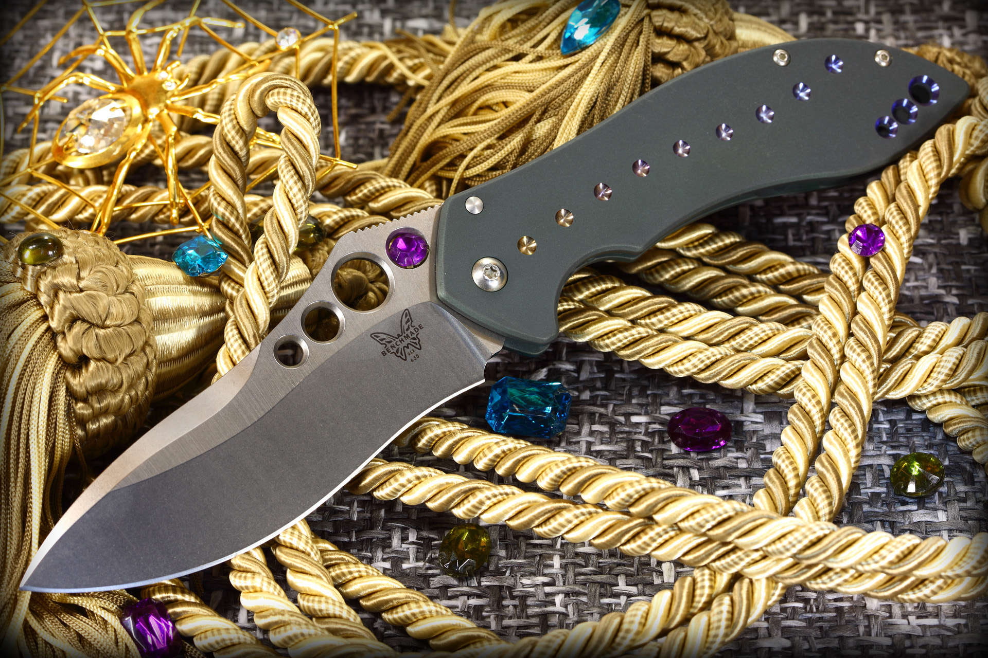 1080P, tchotchke, knife, web, glamour, cords, benchmade, spider, HD Wallpaper