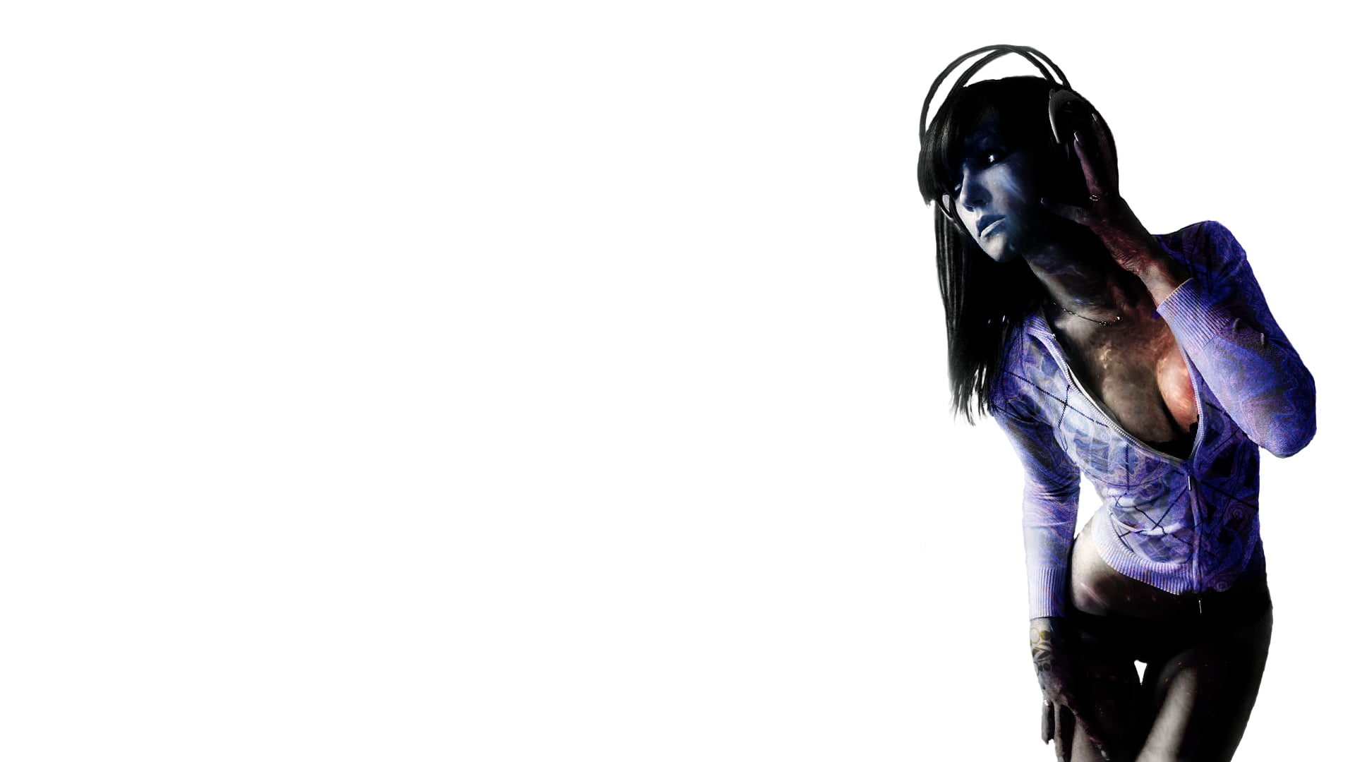 studio Shot, shirt, lifestyles, purple, women, full Length, people, hairstyle, back Lit, action, obscured face, leisure activity, human body part, universe, HD Wallpaper