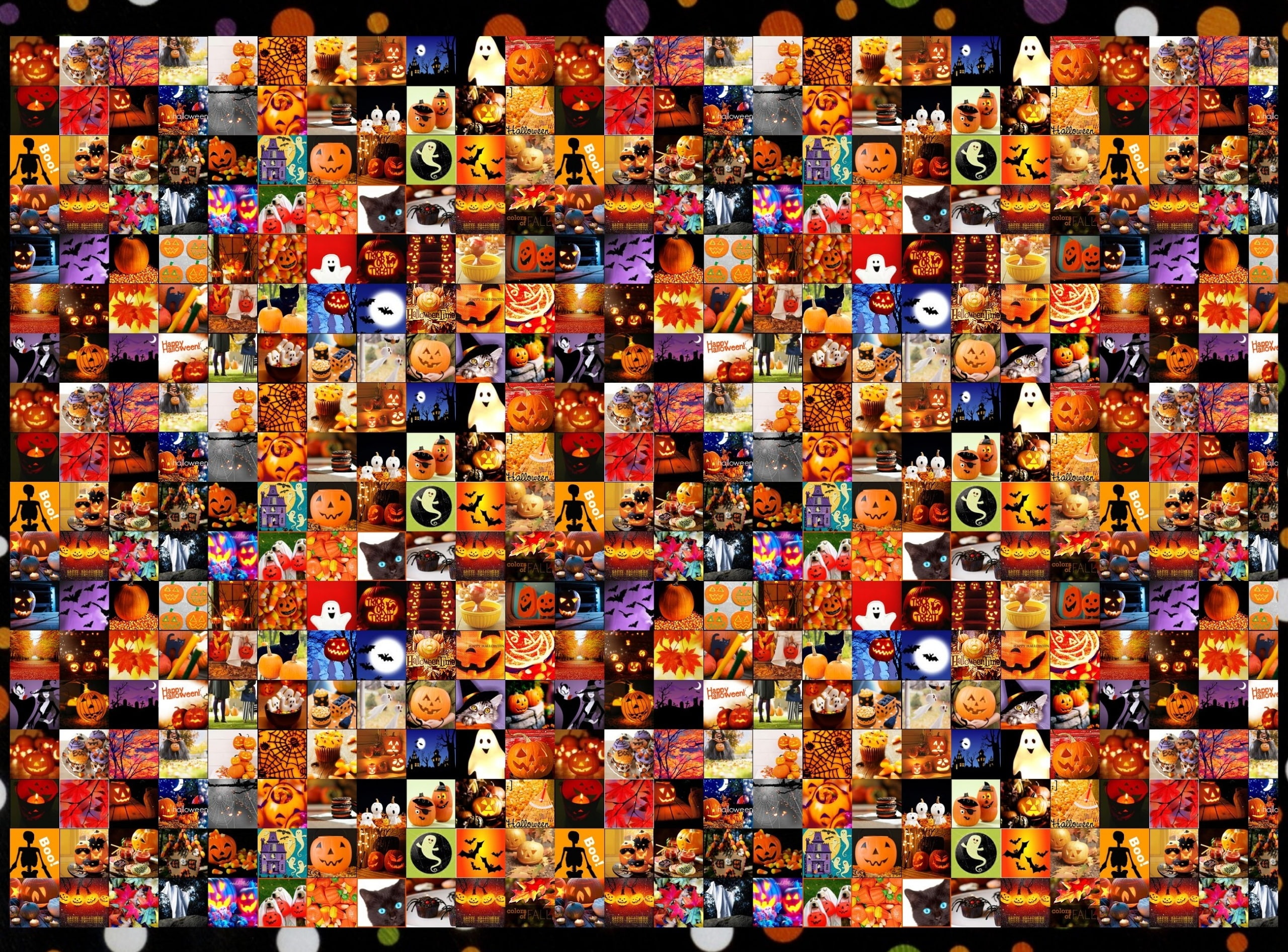 icons, in a row, multicolored, pattern, Halloween, multi colored, creativity, collage, no people, backgrounds, transfer print, variation, choice, large group of objects, HD Wallpaper