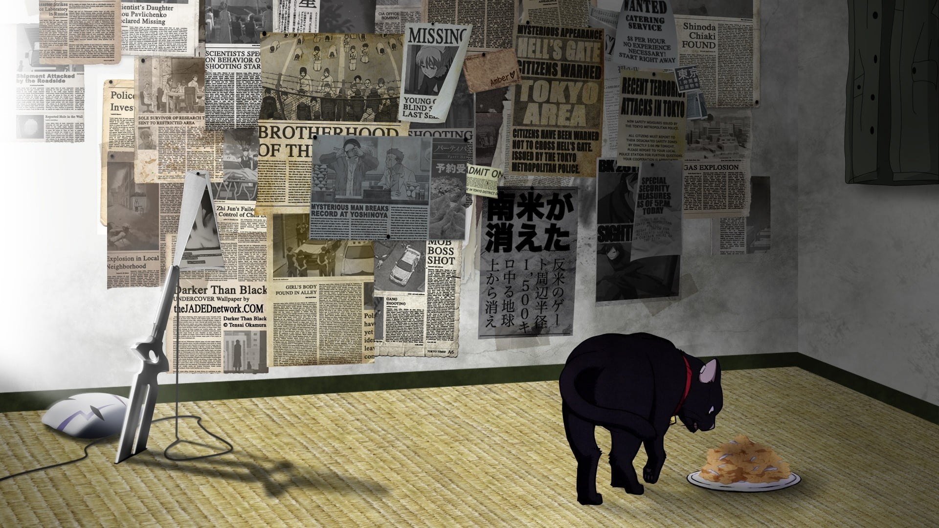 cityscape, office, dog, skyscraper, domestic animals, Darker than Black, canine, wooden, domestic, pets, Mao, table, building exterior, architecture, building, HD Wallpaper