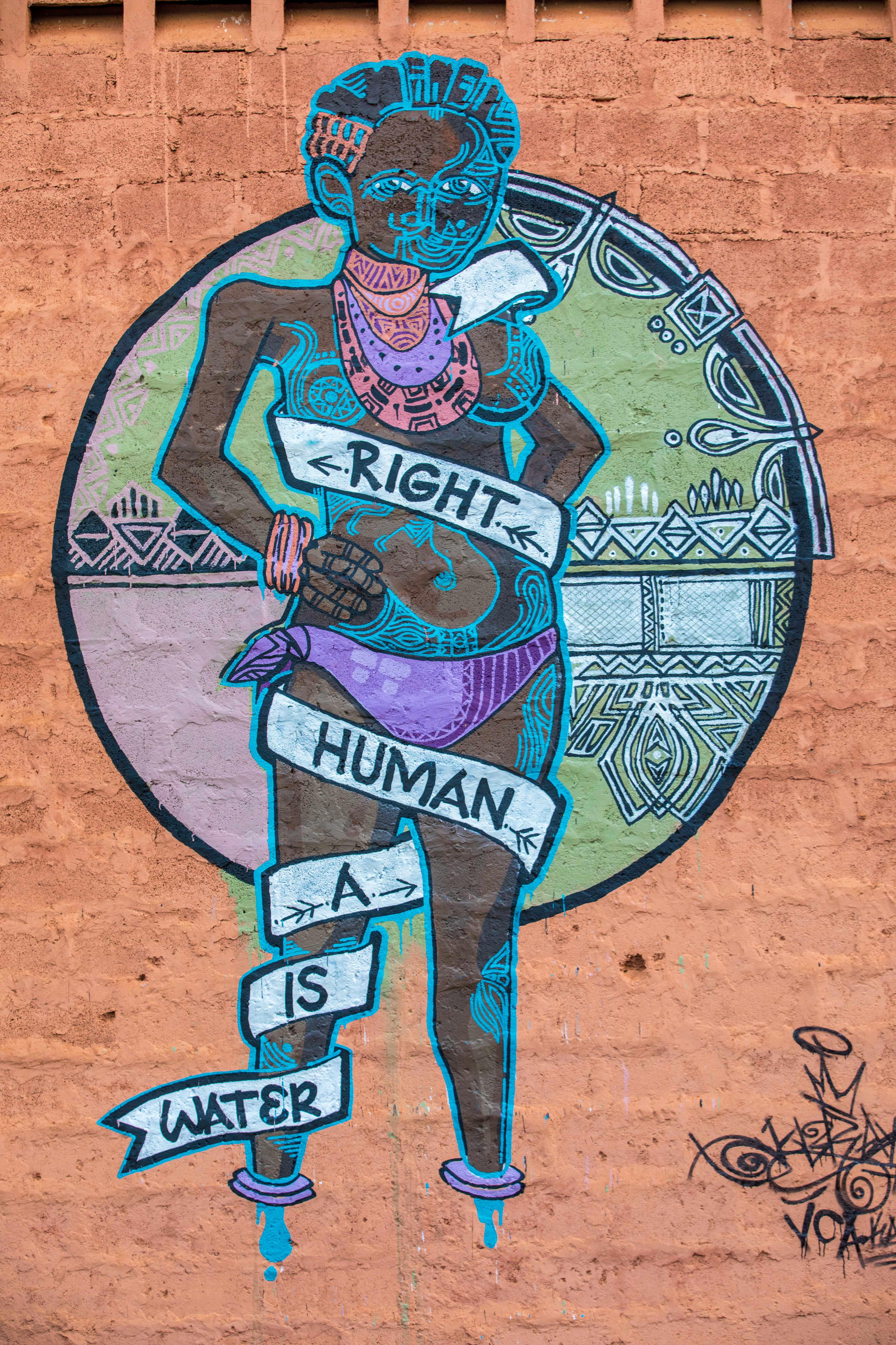 multi colored, 5K, water, design hub kampala, human representation, female likeness, wall, nature, creativity, uganda, wall - building feature, modernart, Phone HD Wallpaper