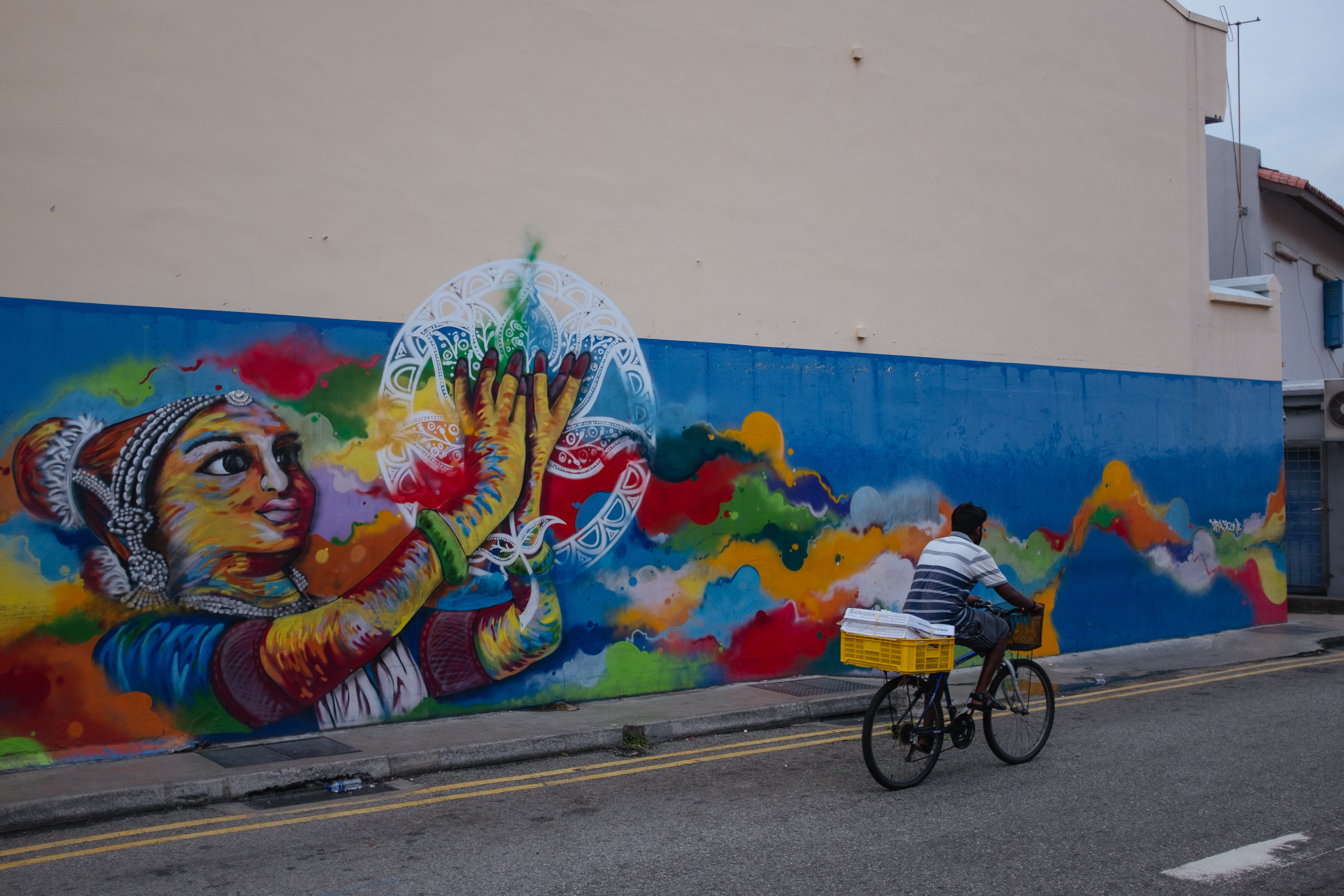 real people, creativity, transportation, cyclist, animal representation, 4K, built structure, land vehicle, representation, one person, architecture, multi colored, HD Wallpaper