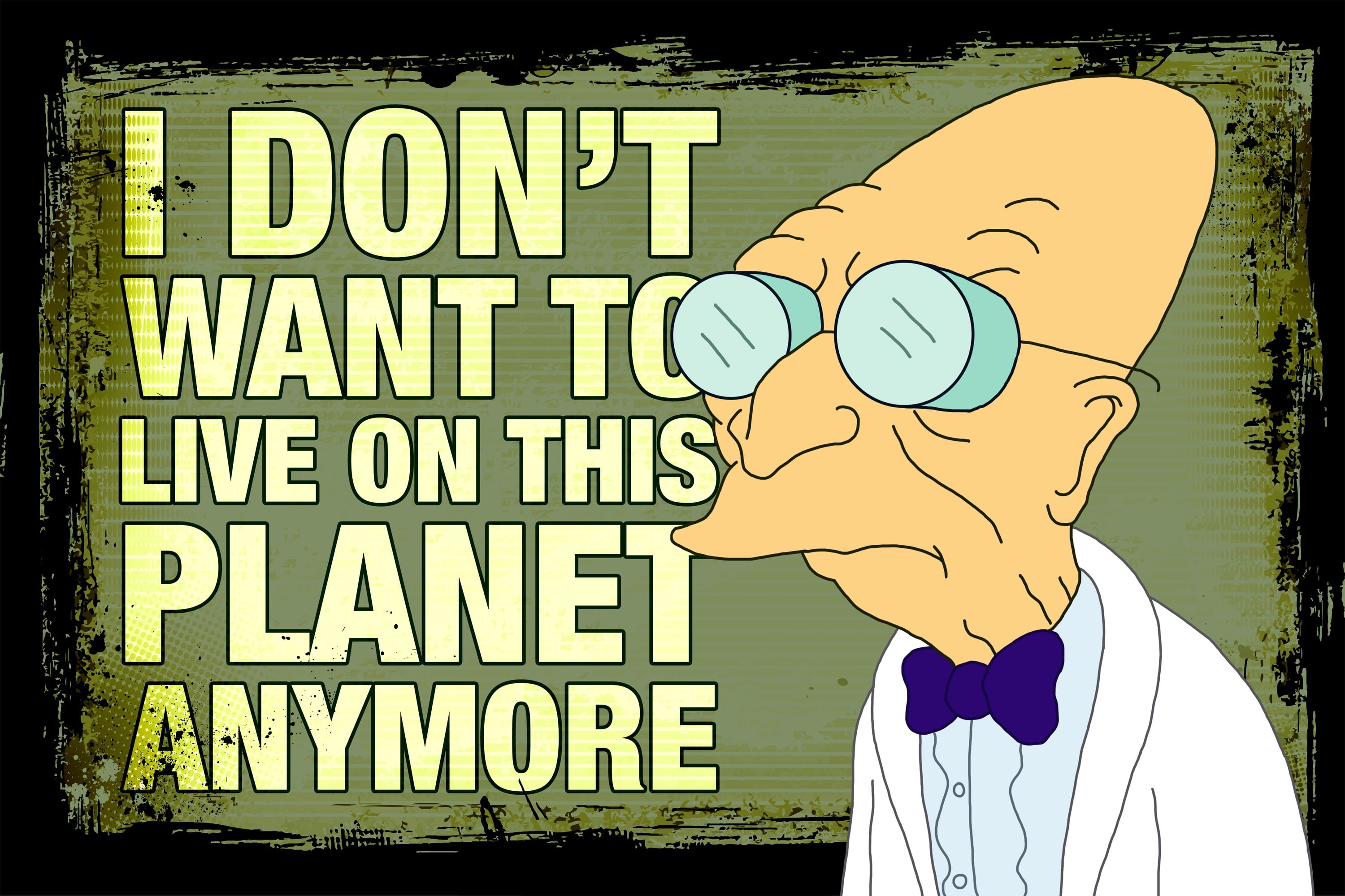 close-up, auto post production filter, Professor Hubert J. Farnsworth, planet, Futurama, men, males, child, western script, 2K, capital letter, real people, HD Wallpaper
