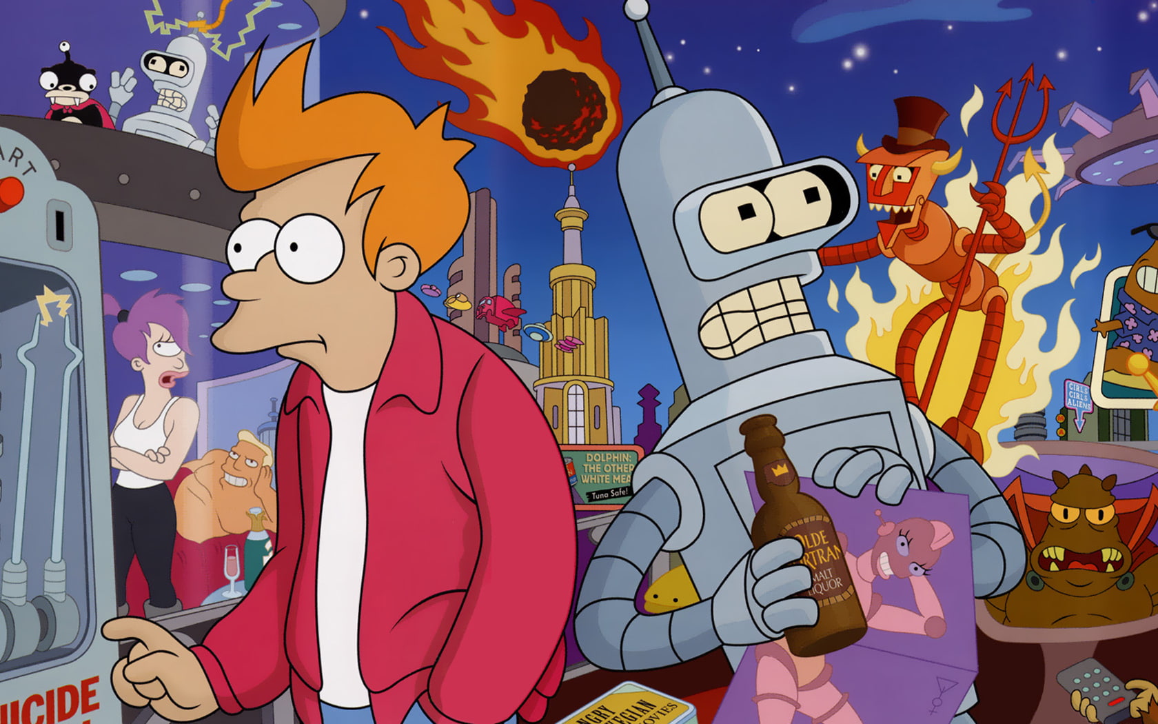 cartoon/comic, 720P, futurama, hd, HD Wallpaper